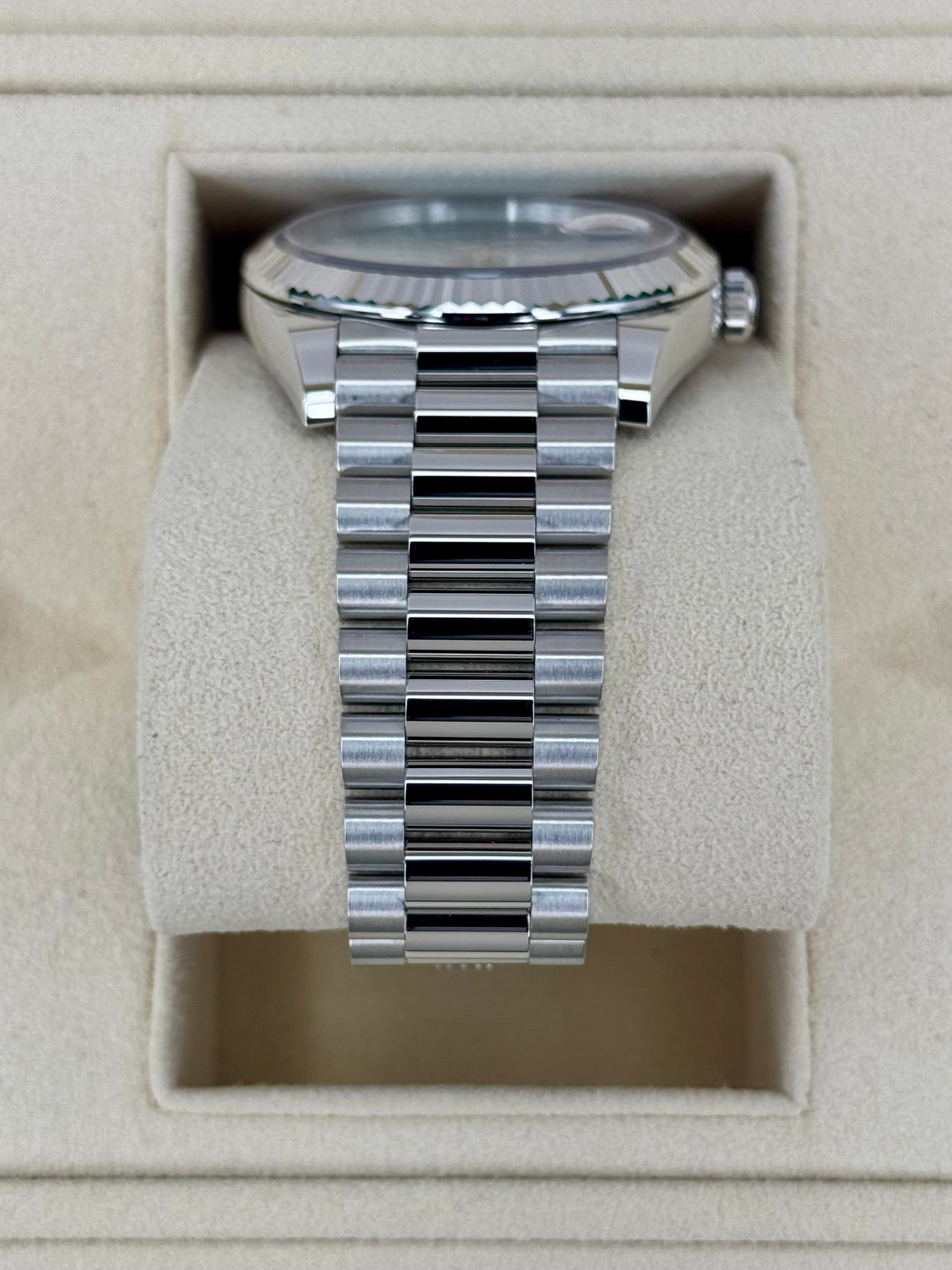 NEW 2024 Rolex Day-Date Platinum 40mm 228236 Ice-Blue Roman Dial - Image 3