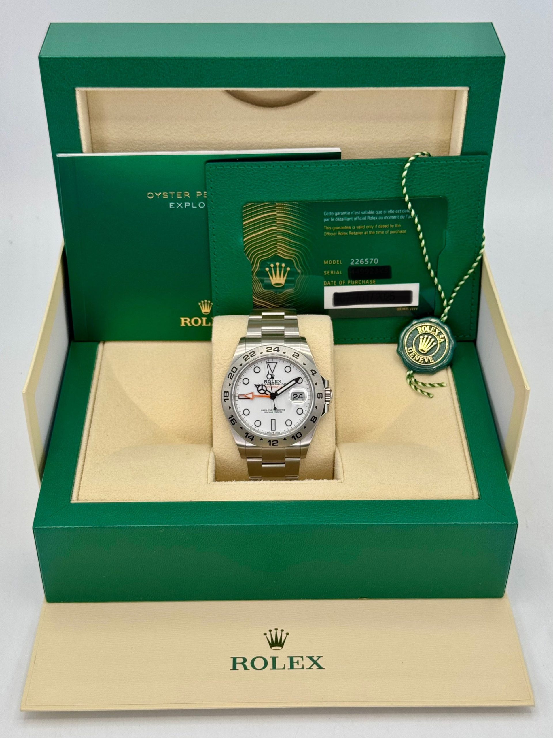 NEW 2025 Rolex Explorer II 42mm 226570 Polar White Dial - Image 9
