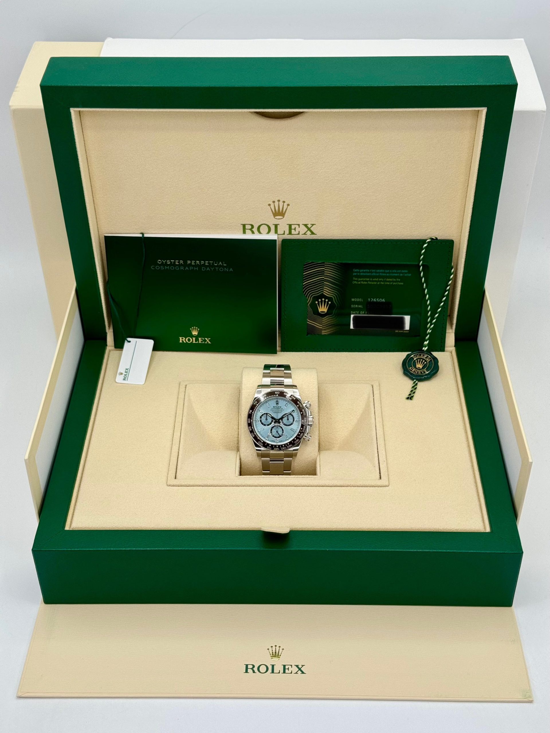 NEW Rolex Daytona 40mm 126506 Platinum Ice Blue Diamond Baguette Dial - Image 13