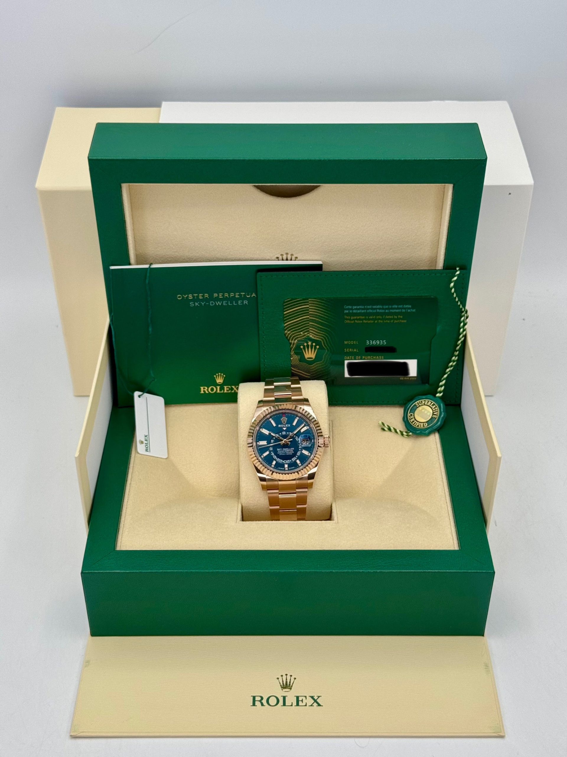 NEW 2025 Rolex Sky-Dweller 42mm 336935 Rose Gold Blue Dial - Image 9