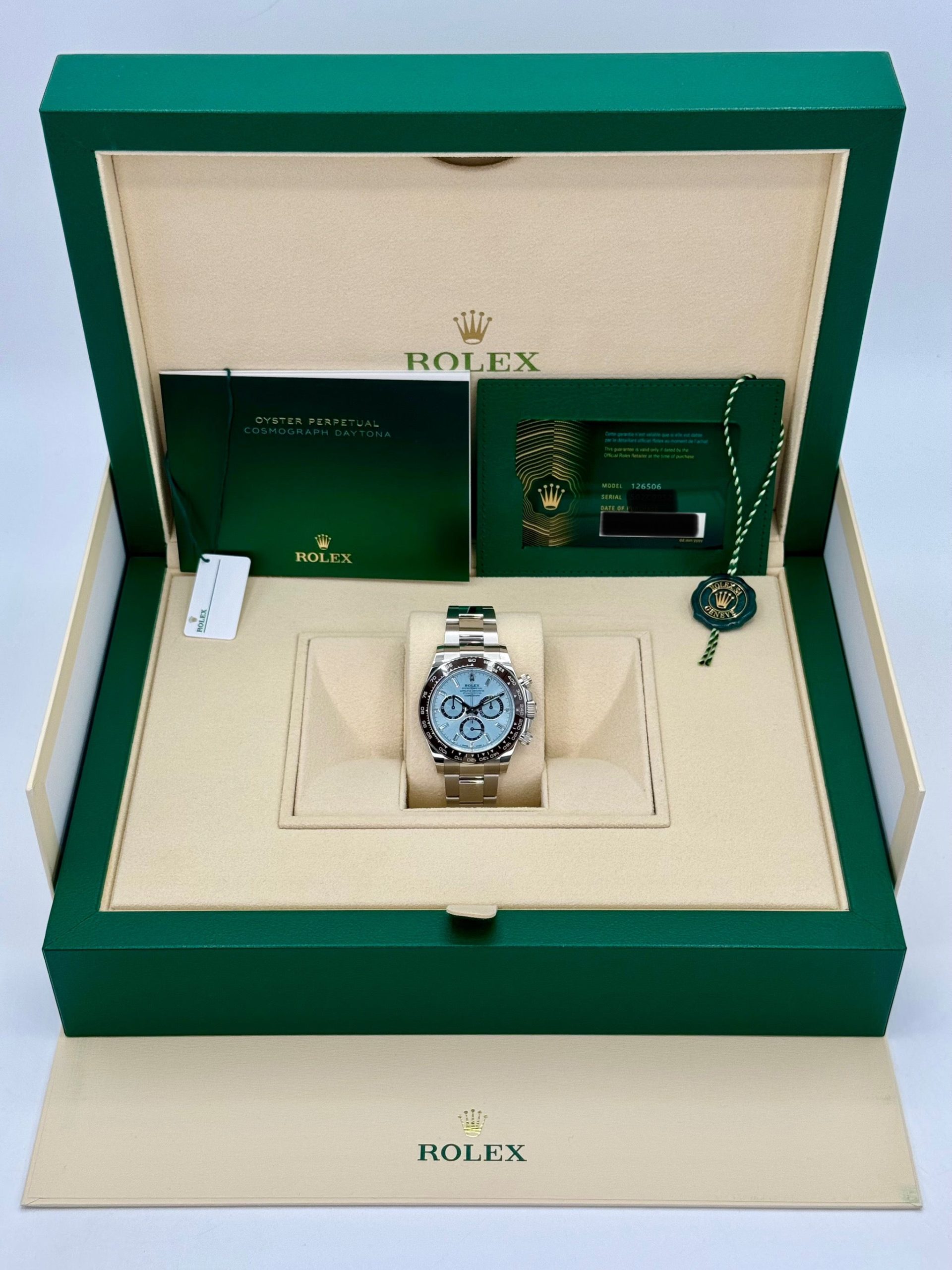 NEW Rolex Daytona 40mm 126506 Platinum Ice Blue Diamond Baguette Dial - Image 12