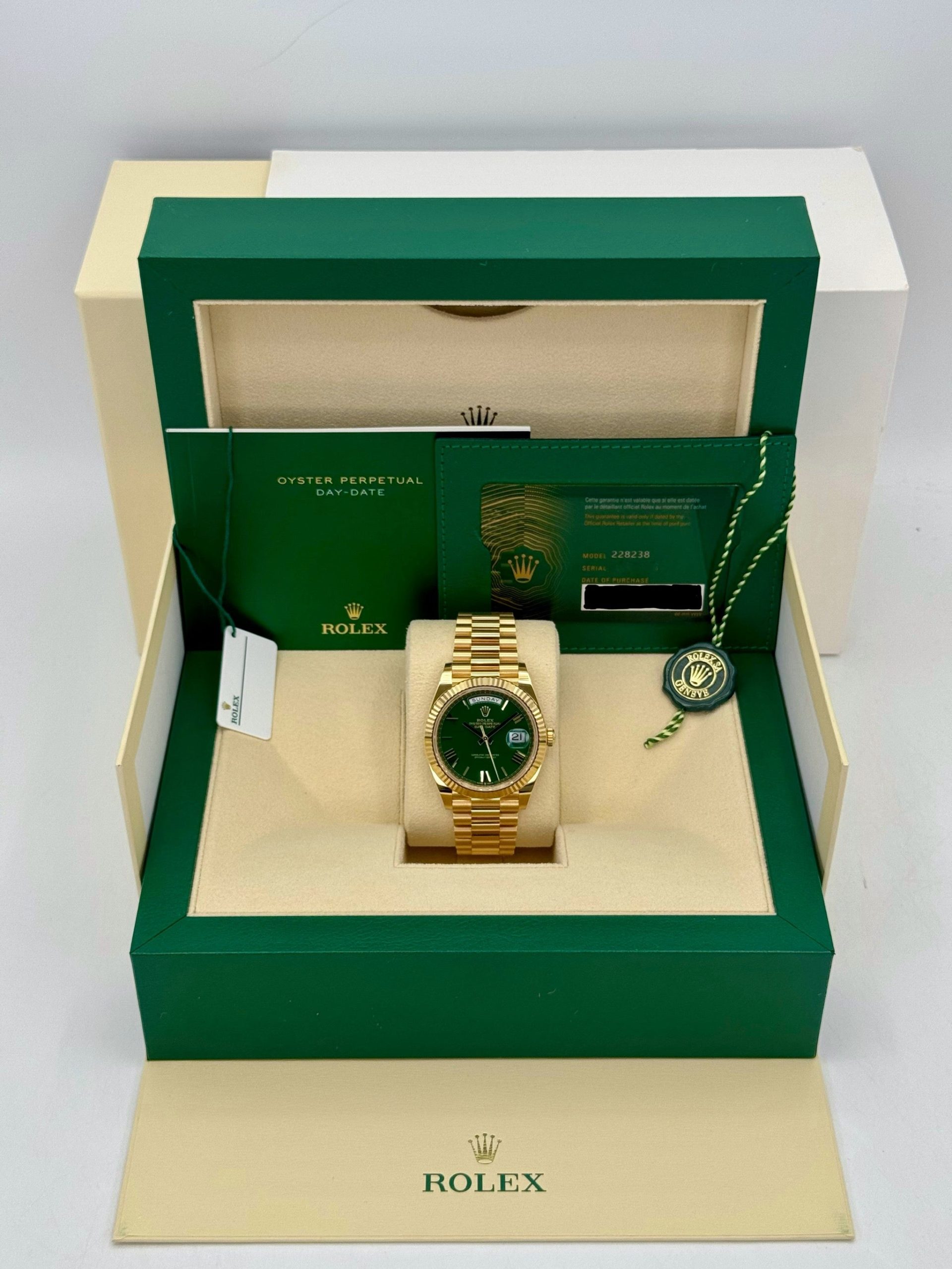 2023 Rolex Day-Date 40mm 228238 Presidential Green Dial - Image 5