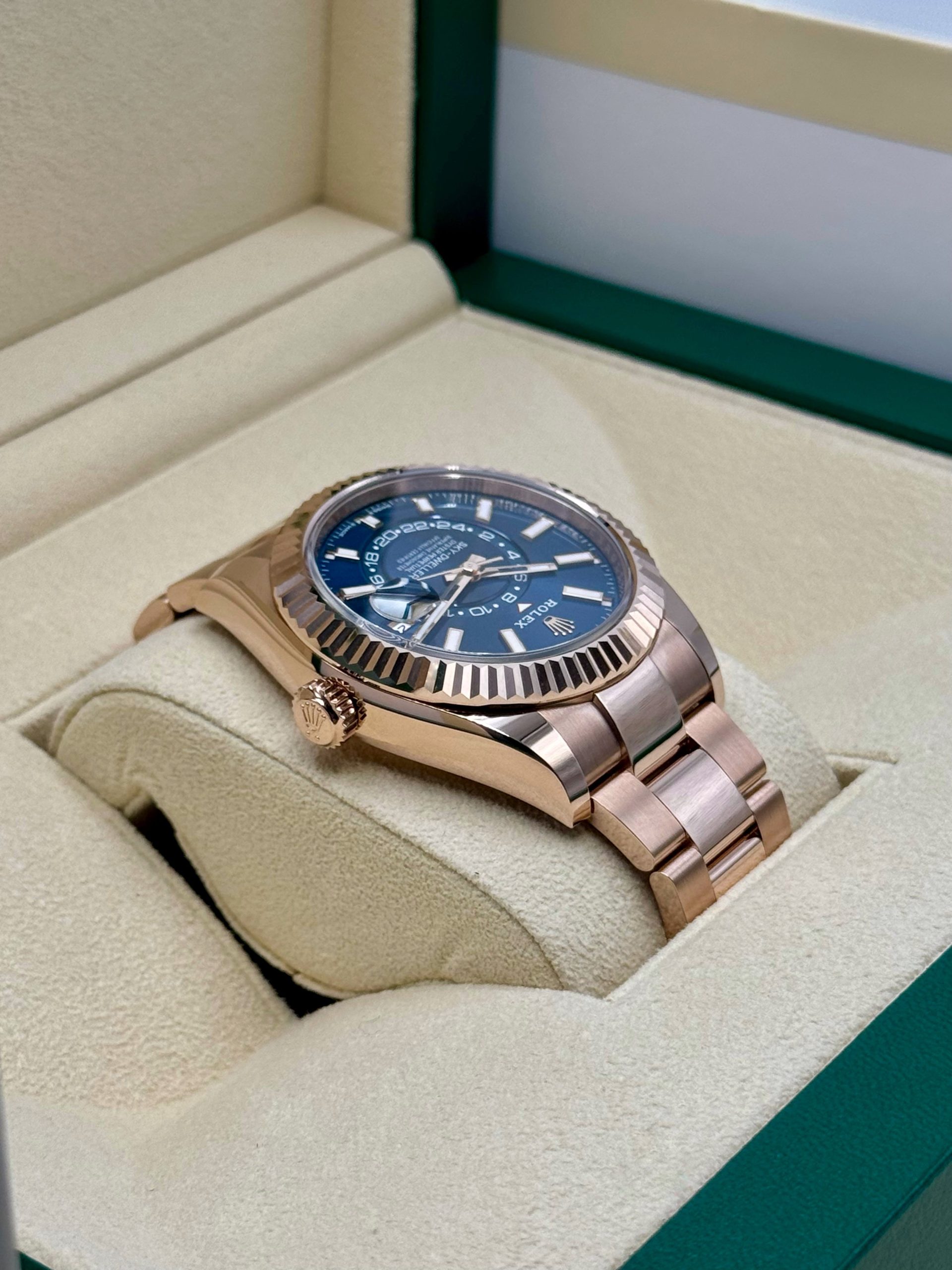 NEW 2025 Rolex Sky-Dweller 42mm 336935 Rose Gold Blue Dial - Image 6