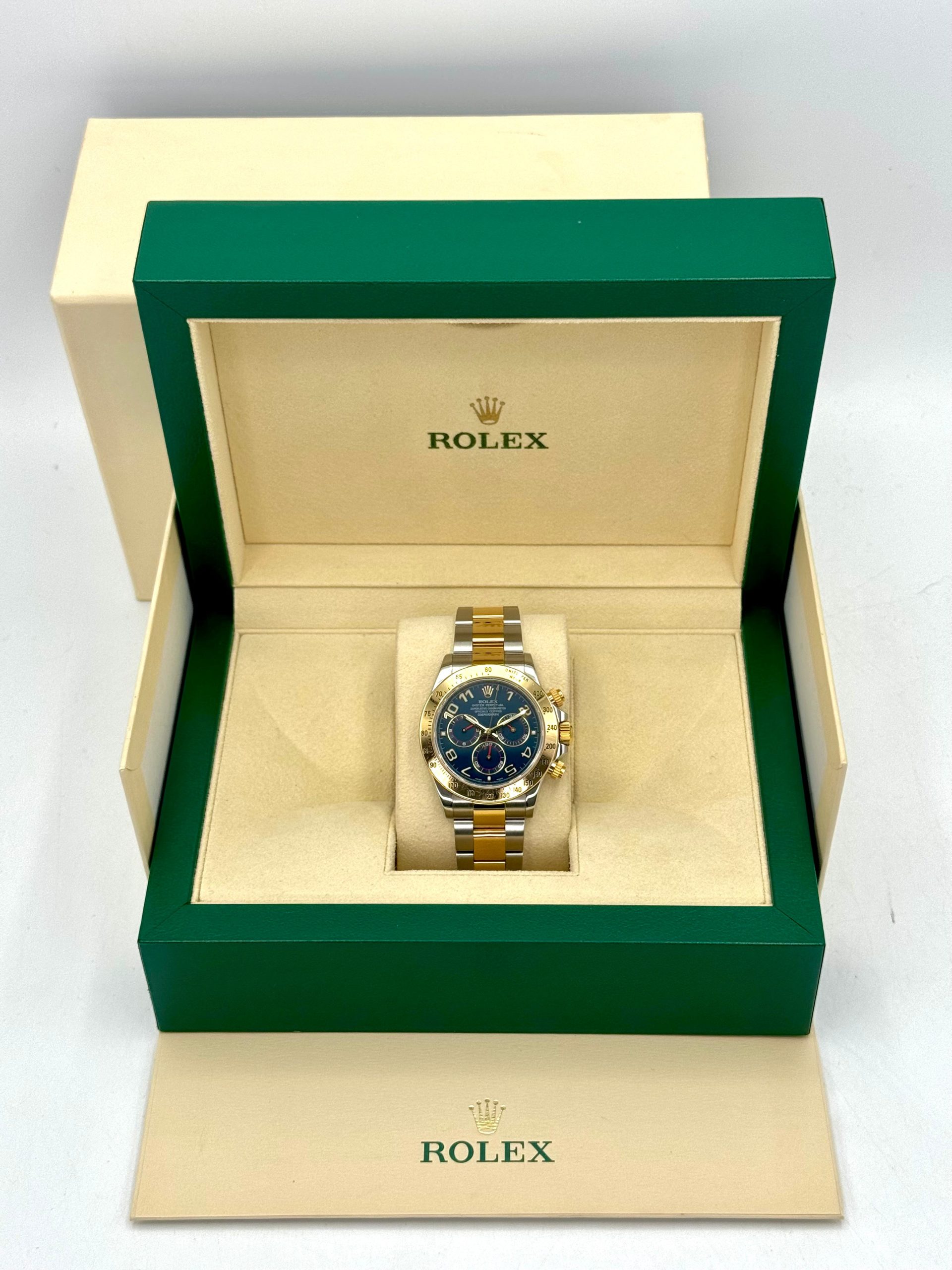 Rolex Daytona 40mm 116523 Two-Tone Blue Arabic Racing Dial - Image 3