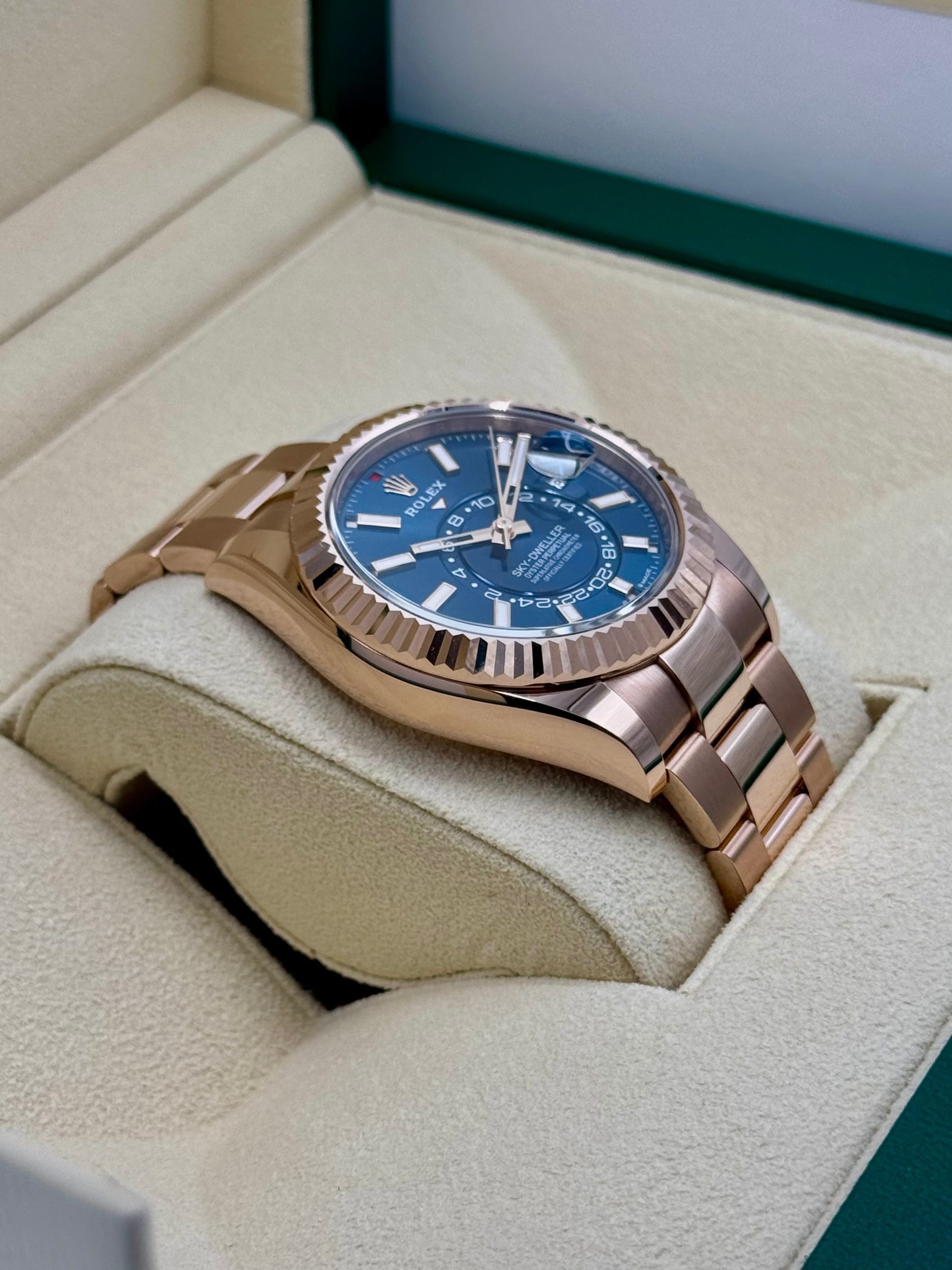 NEW 2025 Rolex Sky-Dweller 42mm 336935 Rose Gold Blue Dial - Image 5