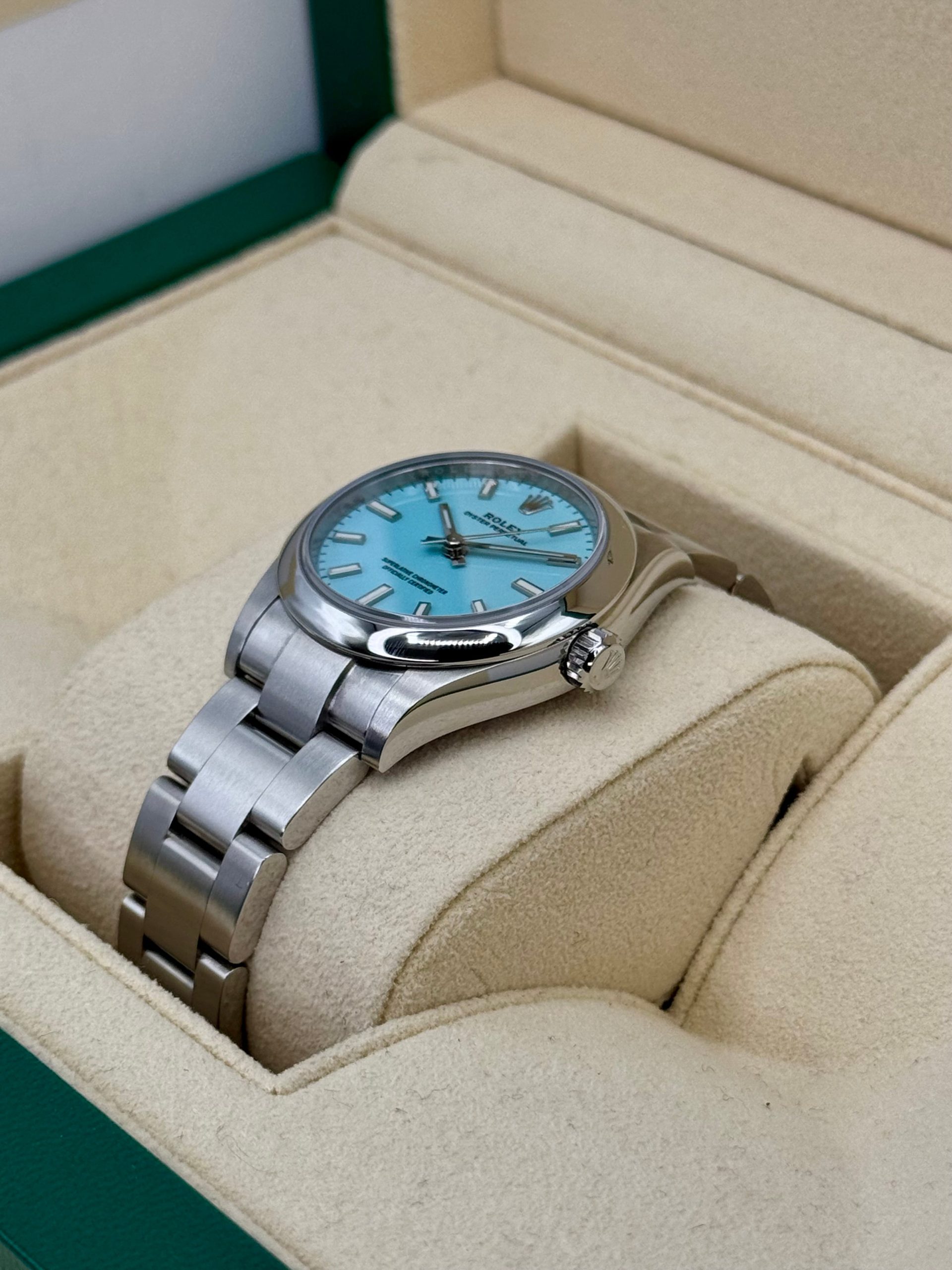 2021 Rolex Oyster Perpetual 31mm 277200 Turquoise Tiffany Blue Dial - Image 6