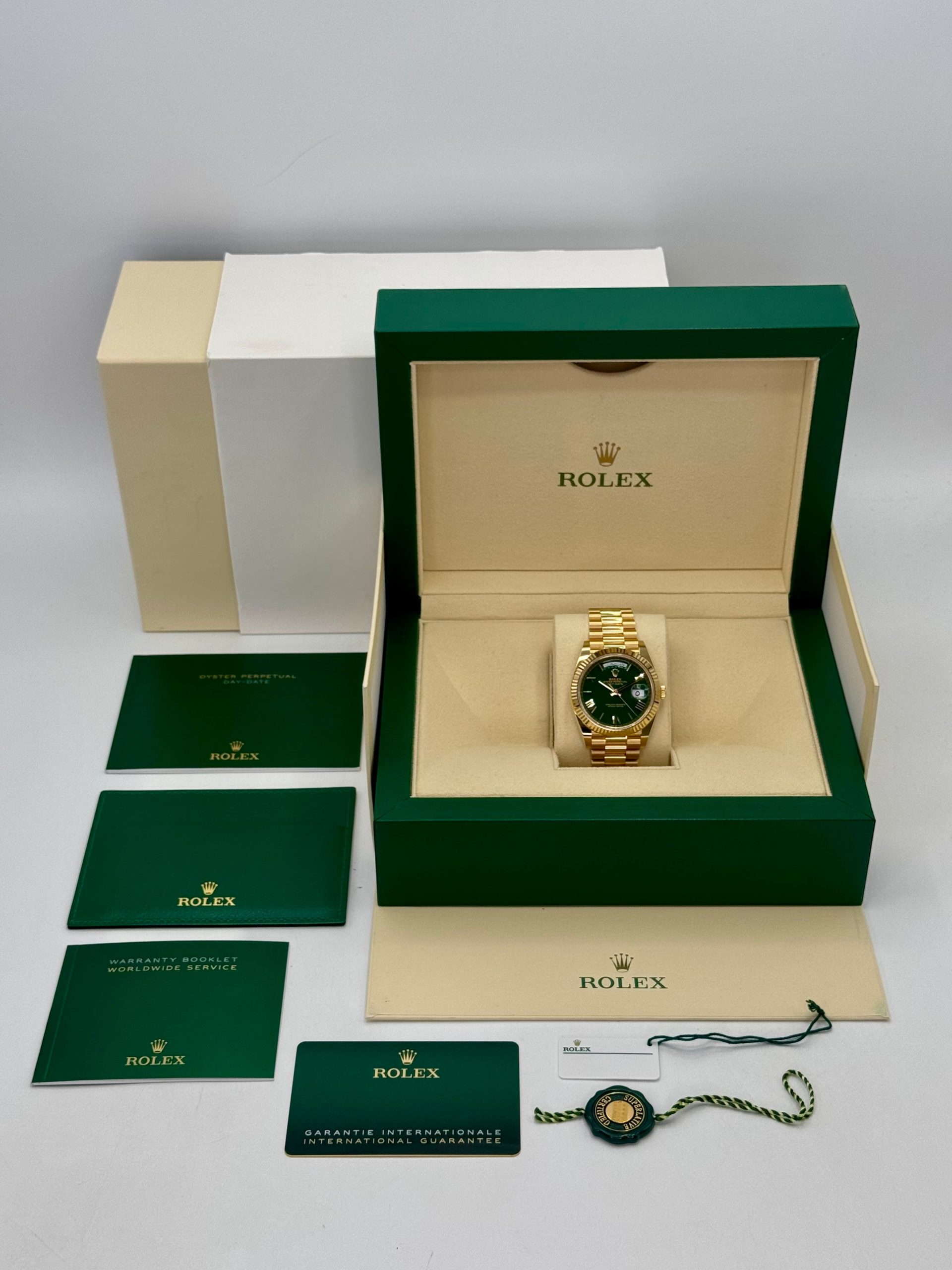 2023 Rolex Day-Date 40mm 228238 Arabic Calendar Green Dial - Image 9