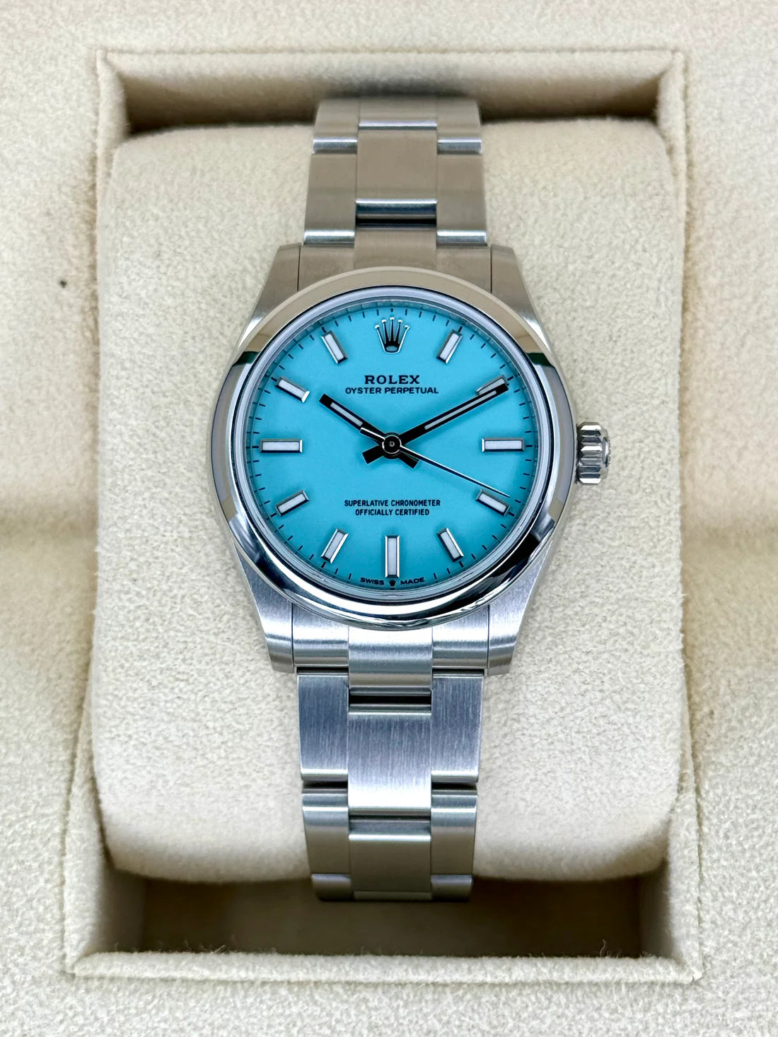 2021 Rolex Oyster Perpetual 31mm 277200 Turquoise Tiffany Blue Dial