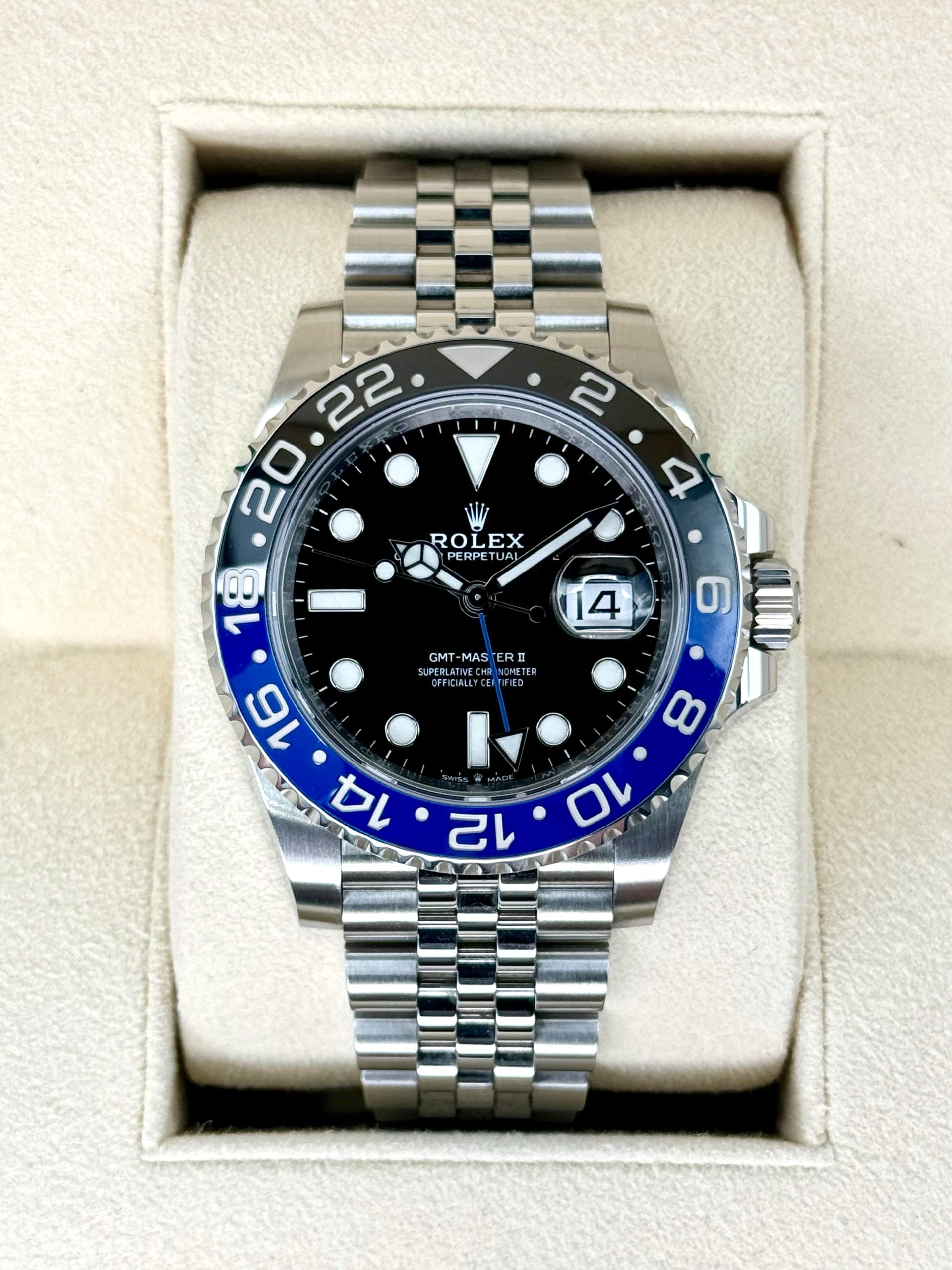 2019 Rolex GMT-Master II “Batgirl” 40mm 126710BLNR Jubilee Black Dial