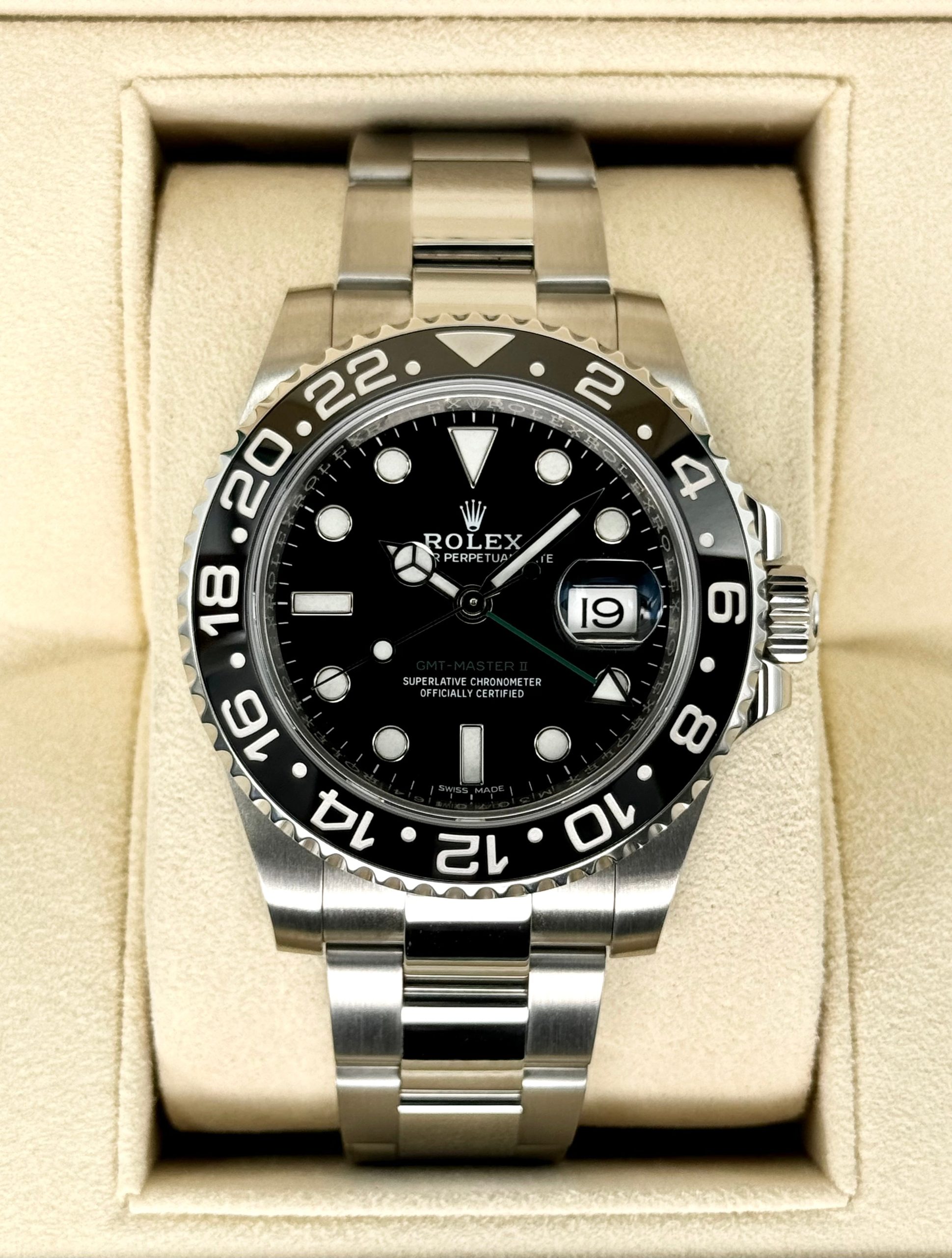 2018 Rolex GMT-Master II 40mm 116710LN Stainless Steel Black Dial