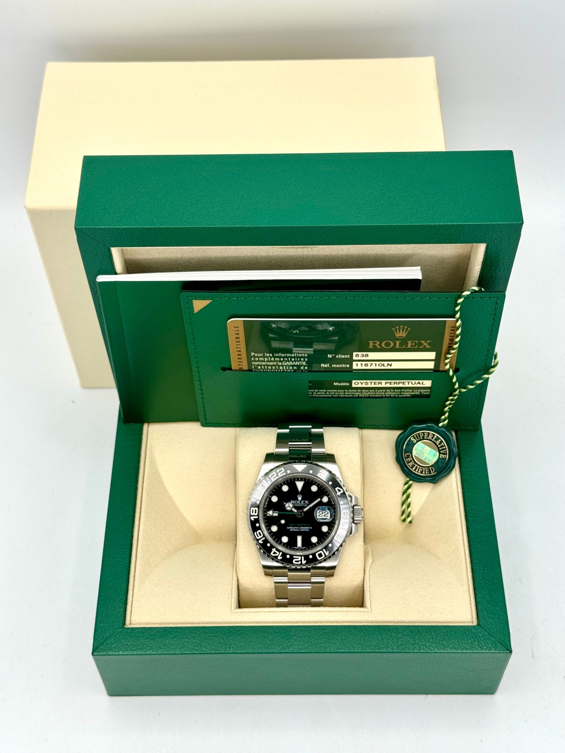 2015 Rolex GMT-Master II 40mm 116710LN Stainless Steel Black Dial - Image 12