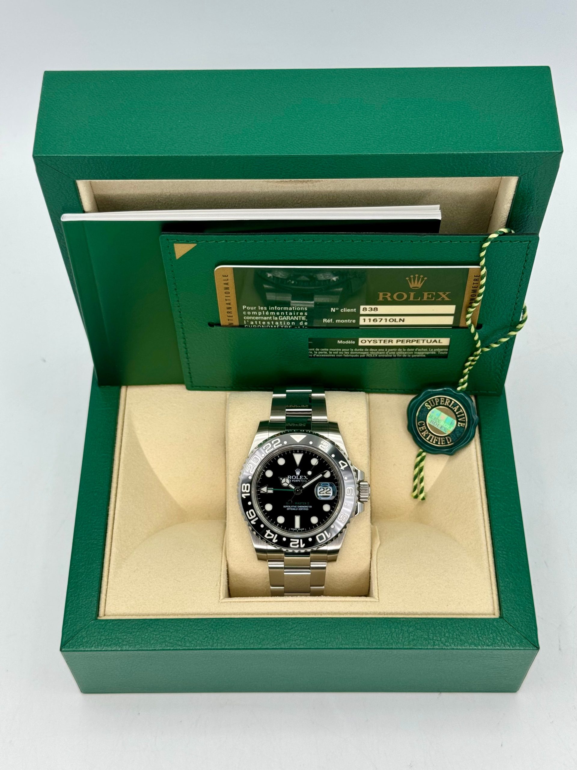 2015 Rolex GMT-Master II 40mm 116710LN Stainless Steel Black Dial - Image 11