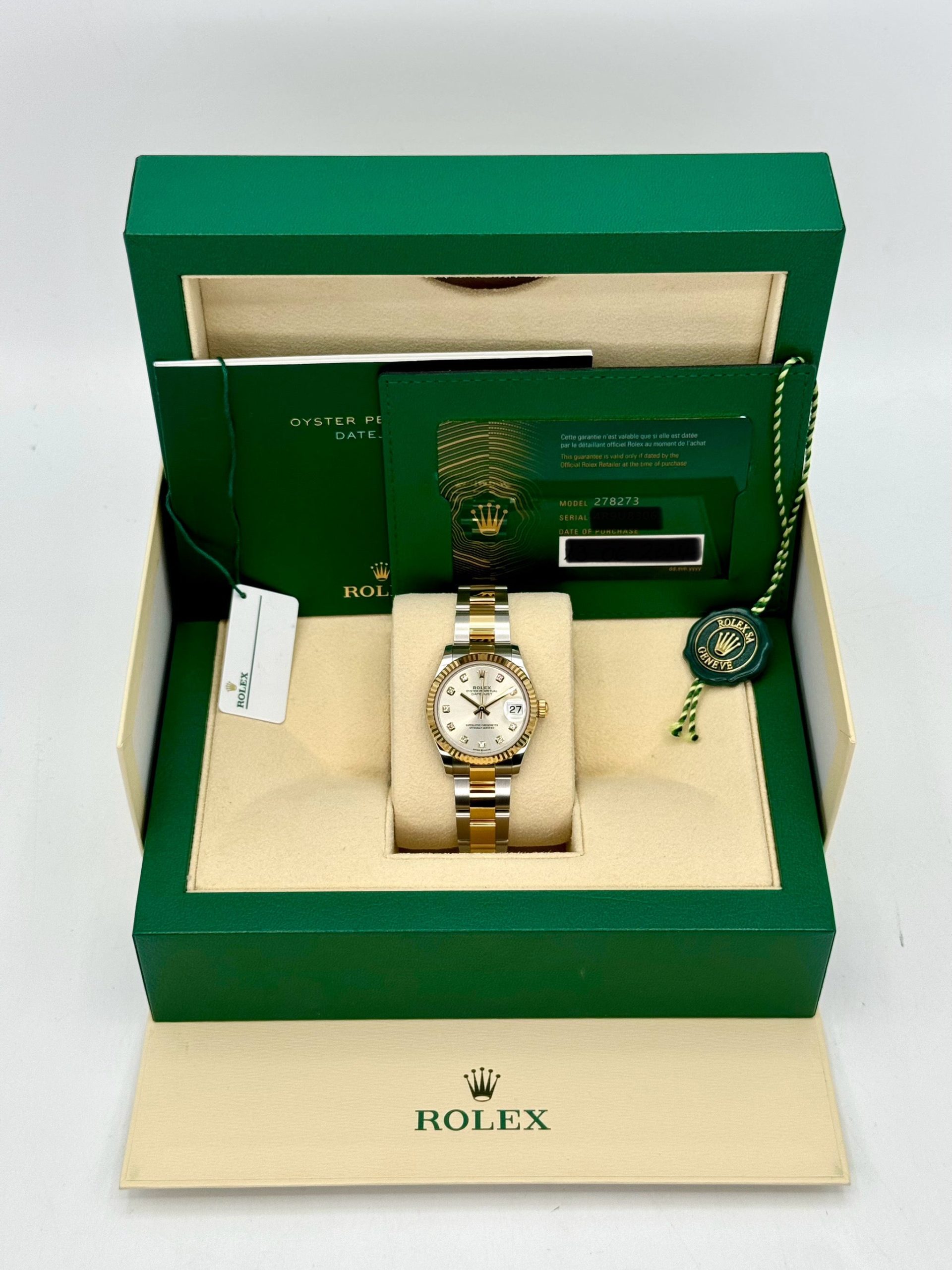 NEW 2024 Rolex Lady Datejust 31mm 278273 Two-Tone Silver Diamond Dial - Image 11