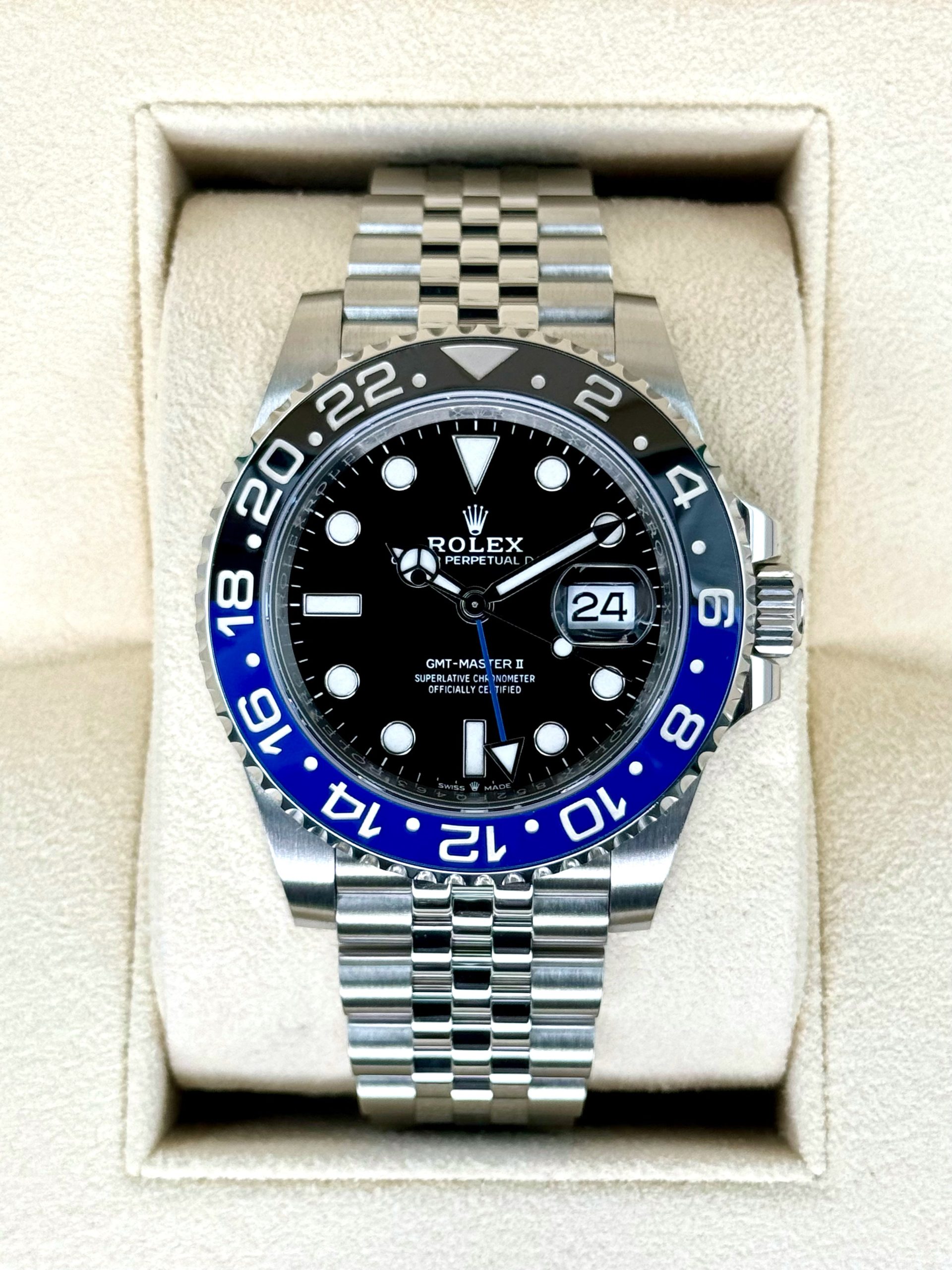 2022 Rolex GMT-Master II "Batgirl" 40mm 126710BLNR Jubilee Black Dial