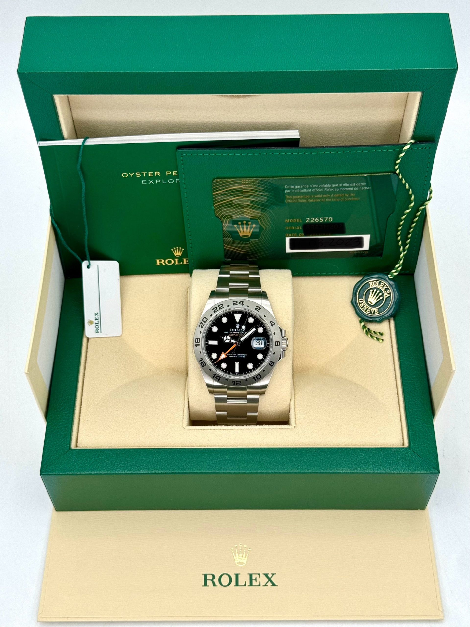 2023 Rolex Explorer II 42mm 226570 Black Dial - Image 11
