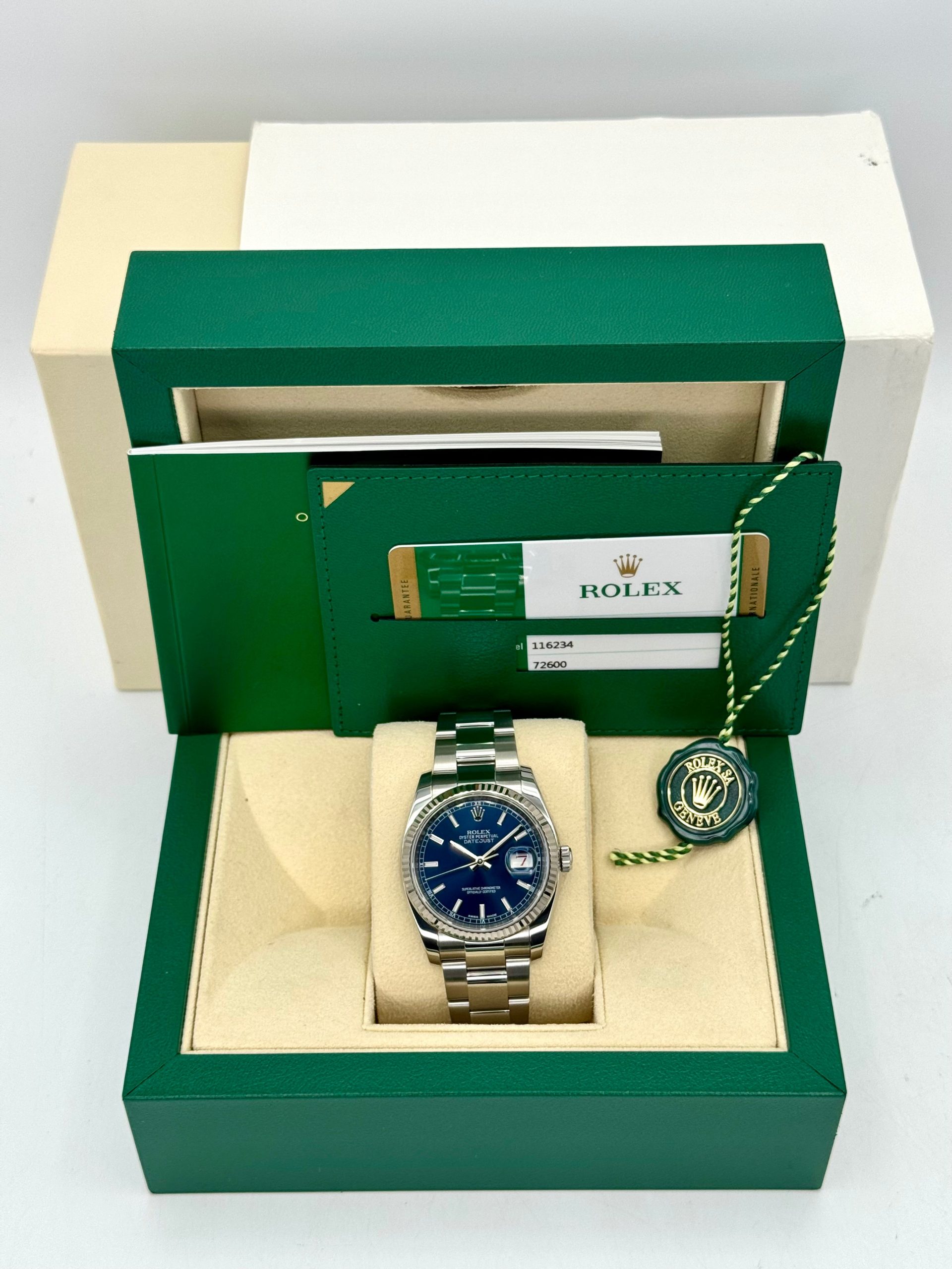 2018 Rolex Datejust 36mm 116234 Stainless Steel Oyster Blue Dial - Image 12