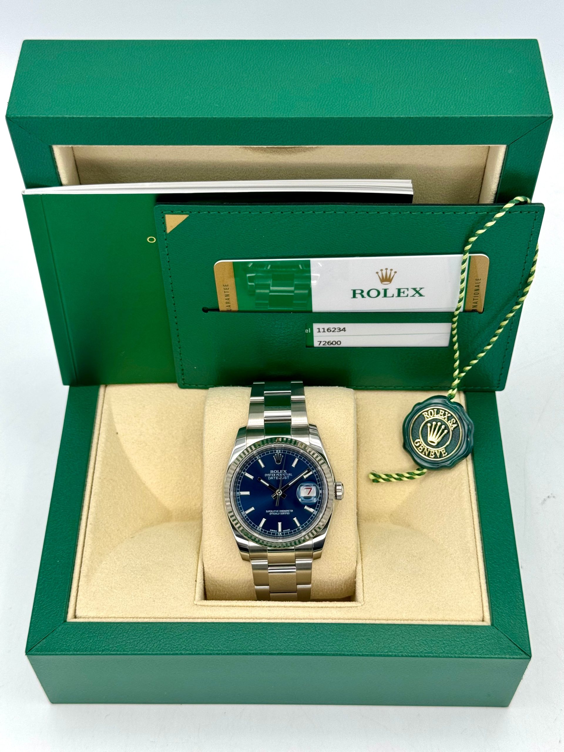 2018 Rolex Datejust 36mm 116234 Stainless Steel Oyster Blue Dial - Image 11