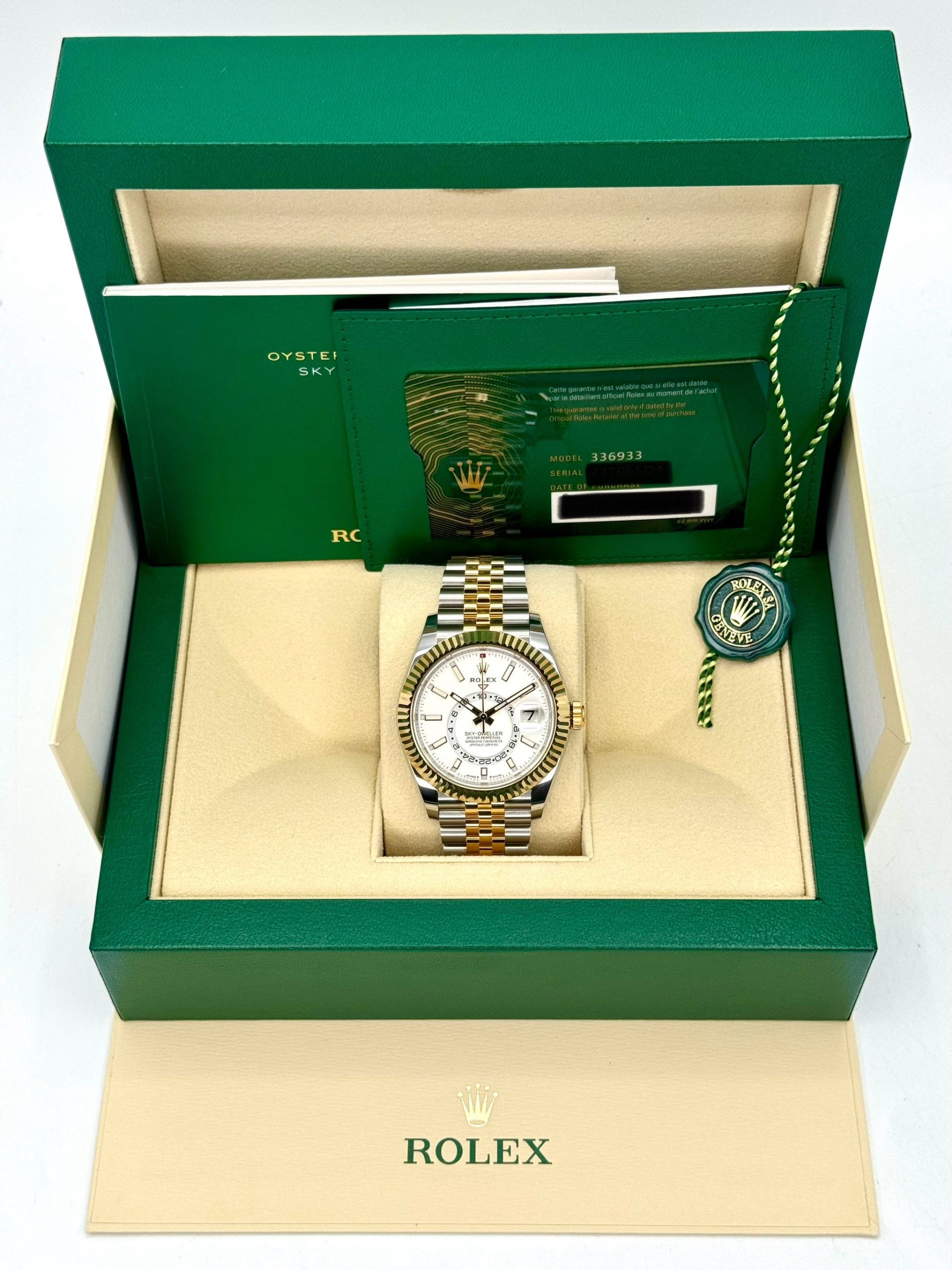 NEW 2024 Rolex Sky-Dweller 42mm 336933 Two-Tone Jubilee White Dial - Image 11