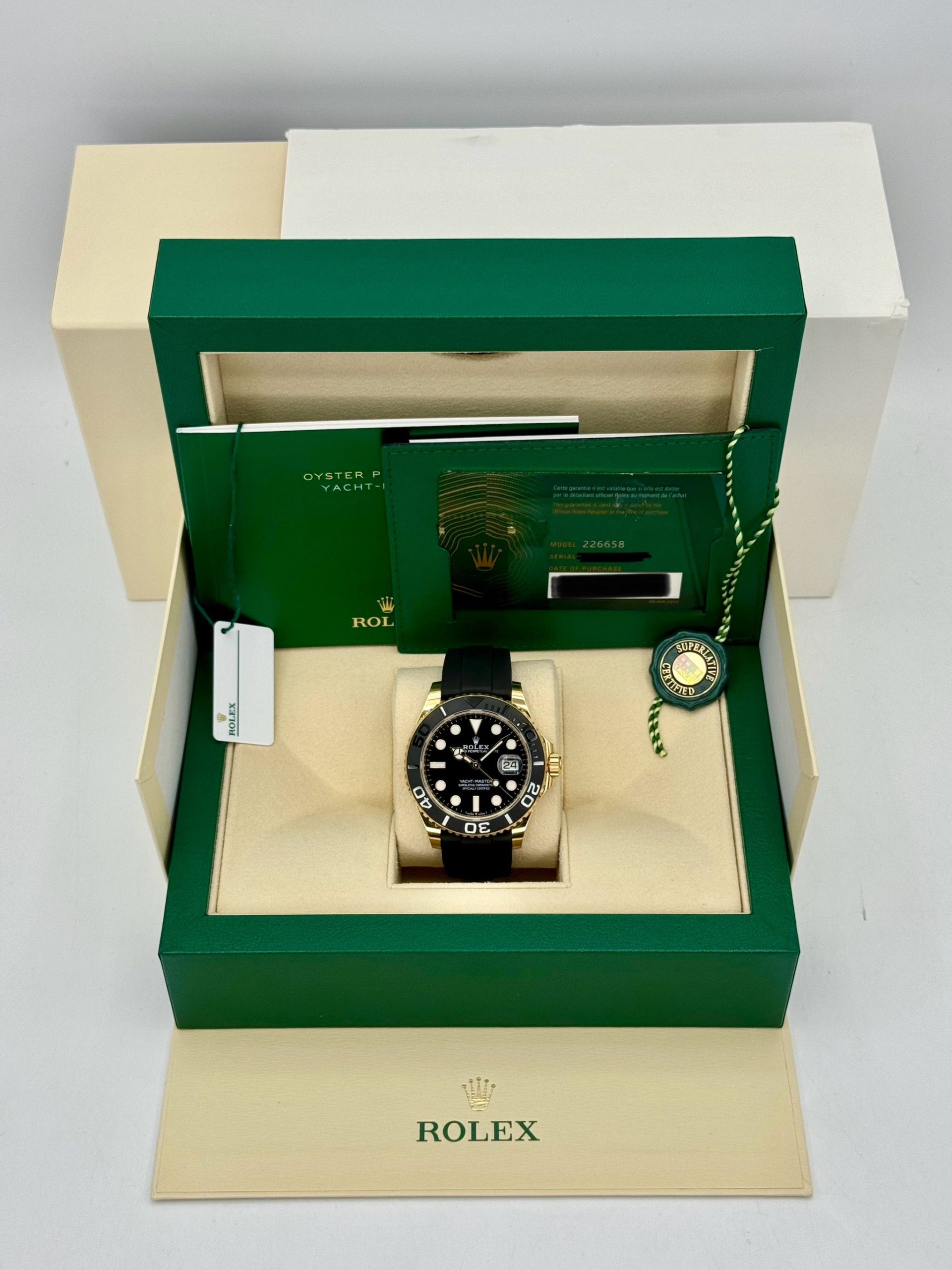 2024 Rolex Yacht-Master 42mm 226658 Gold Oysterflex Black Dial - Image 12