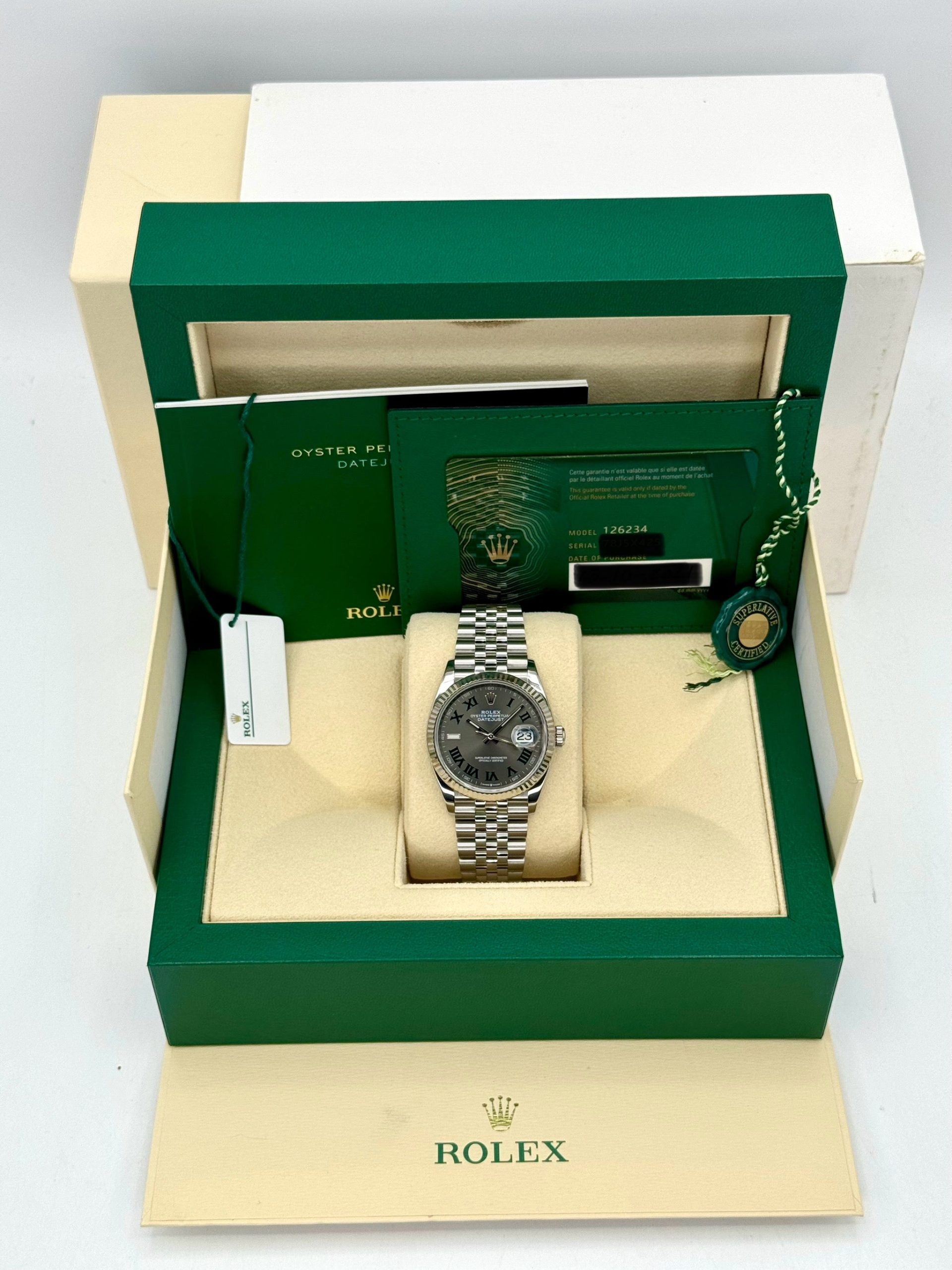 2021 Rolex Datejust 36mm 126234 Jubilee Wimbledon Dial - Image 12