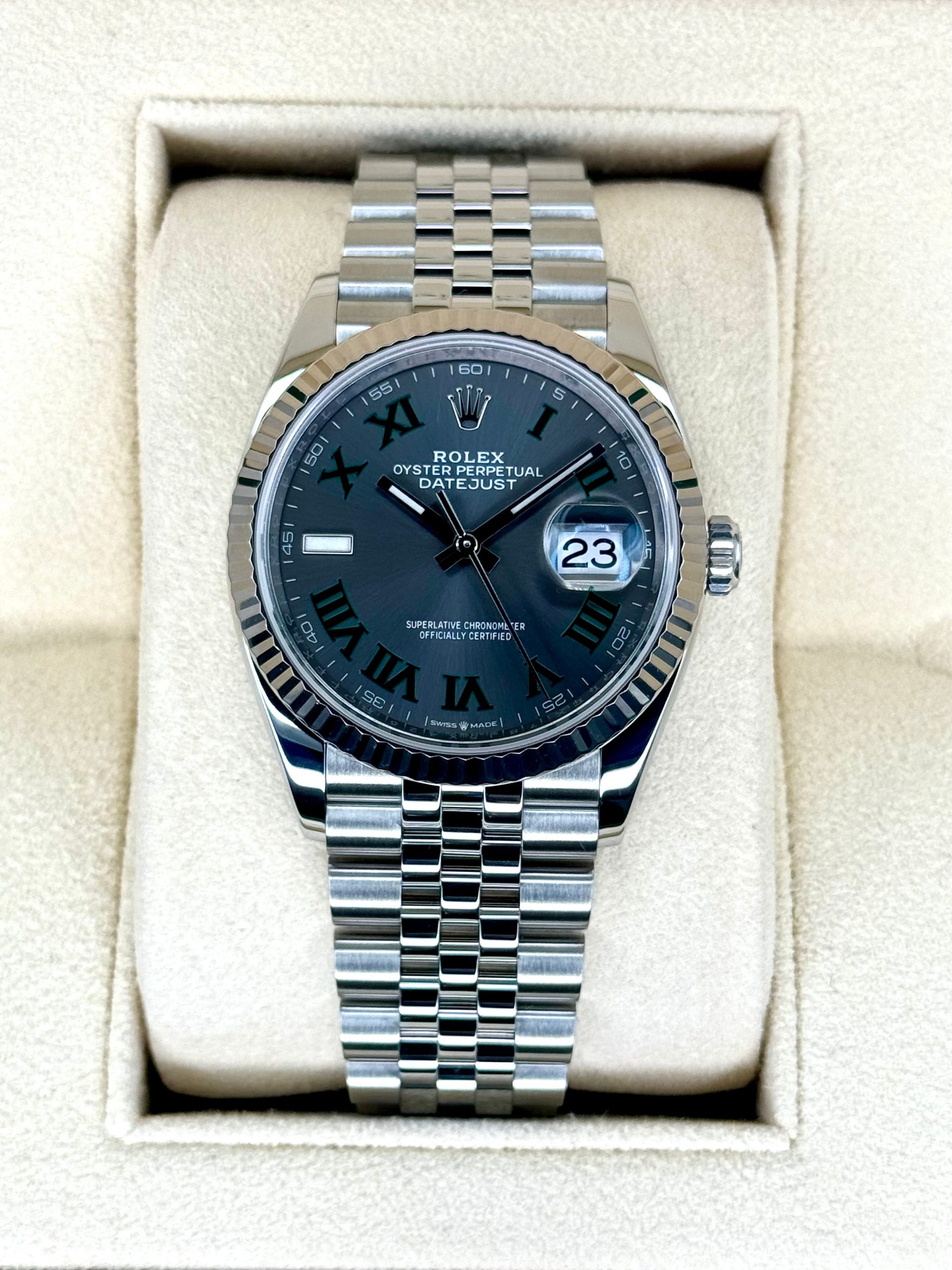 2021 Rolex Datejust 36mm 126234 Jubilee Wimbledon Dial