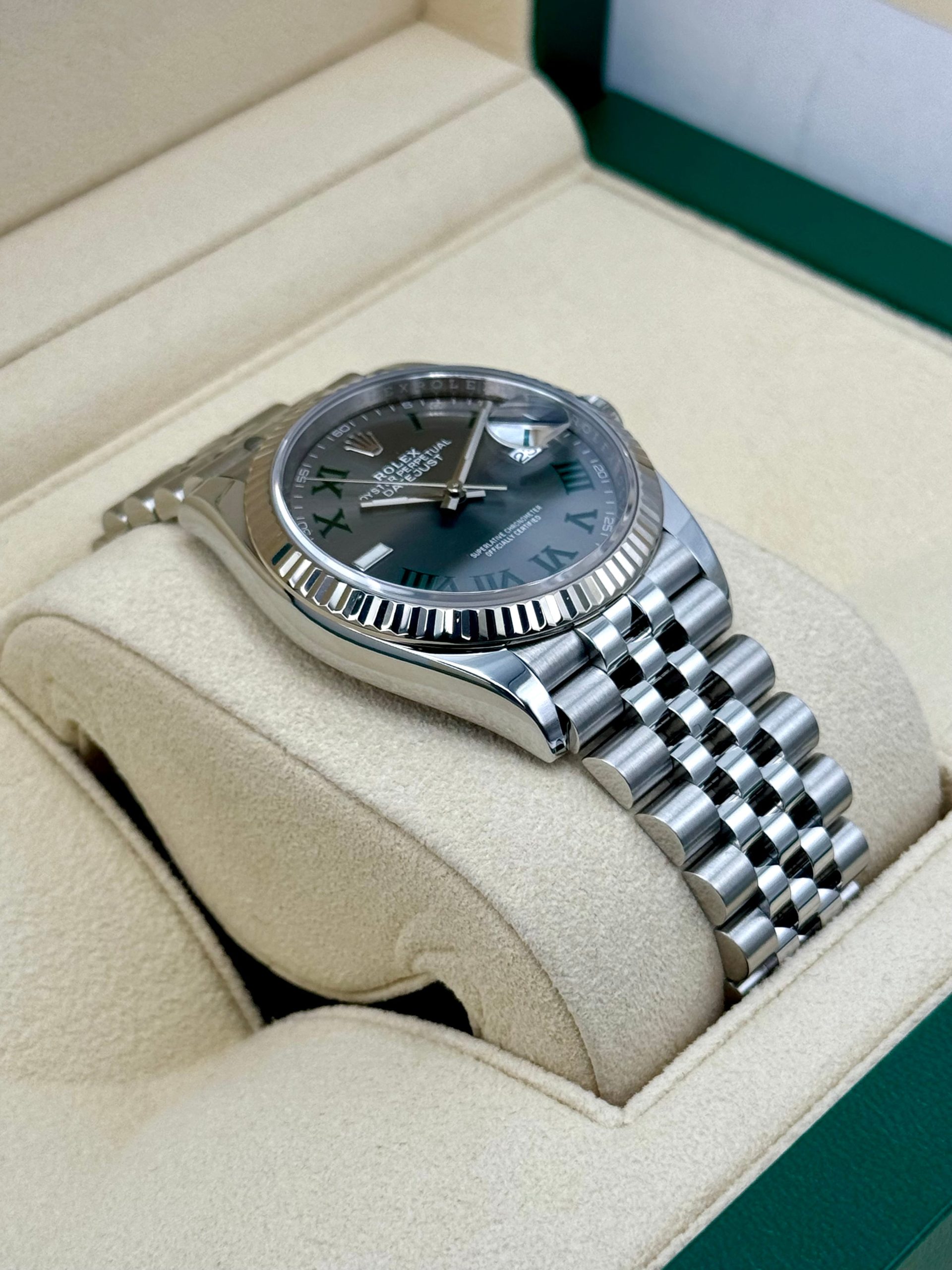 2021 Rolex Datejust 36mm 126234 Jubilee Wimbledon Dial - Image 6