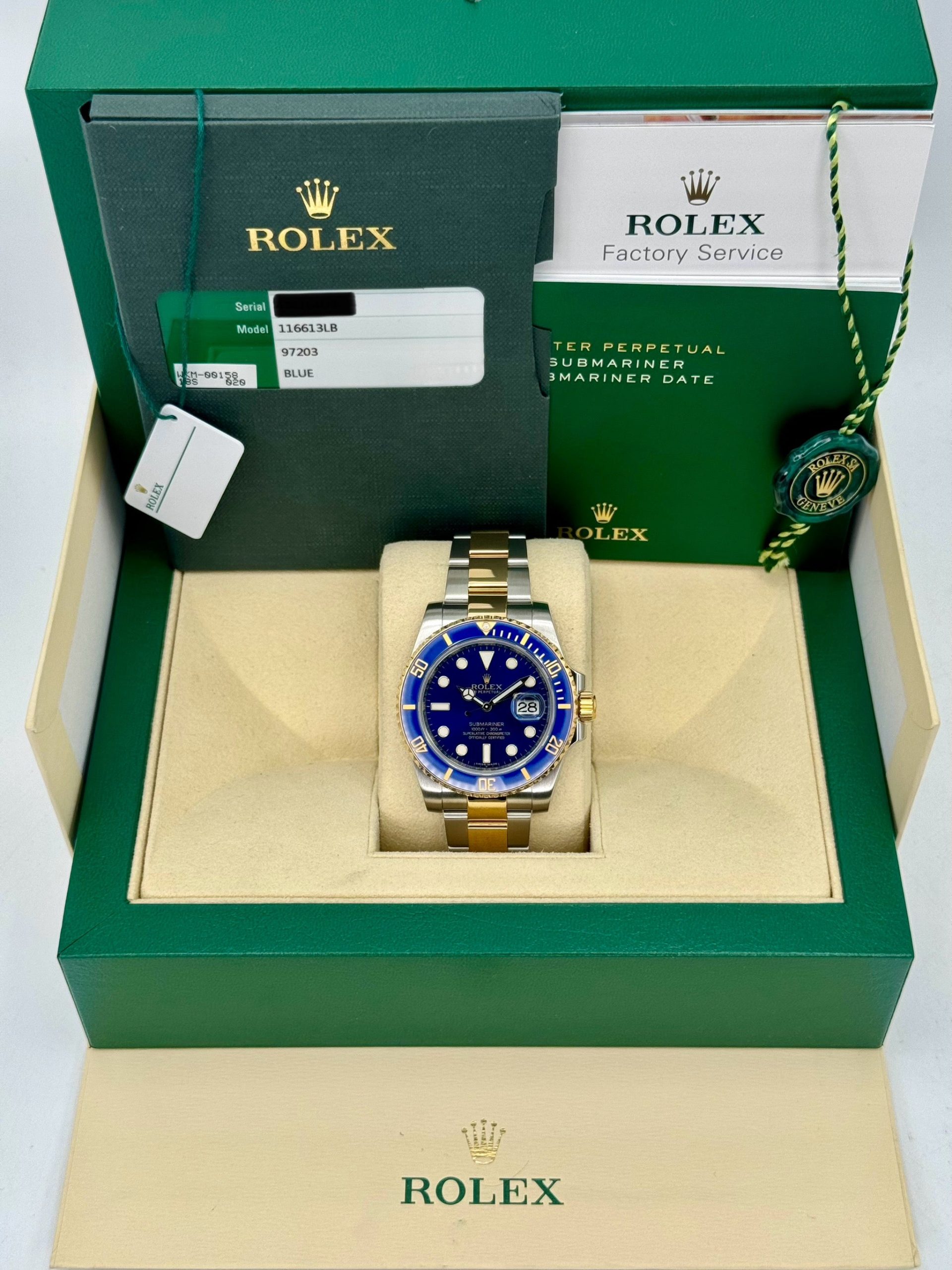 2016 Rolex Submariner "Bluesy" 40mm 116613LB Two-Tone Blue Dial - Image 11