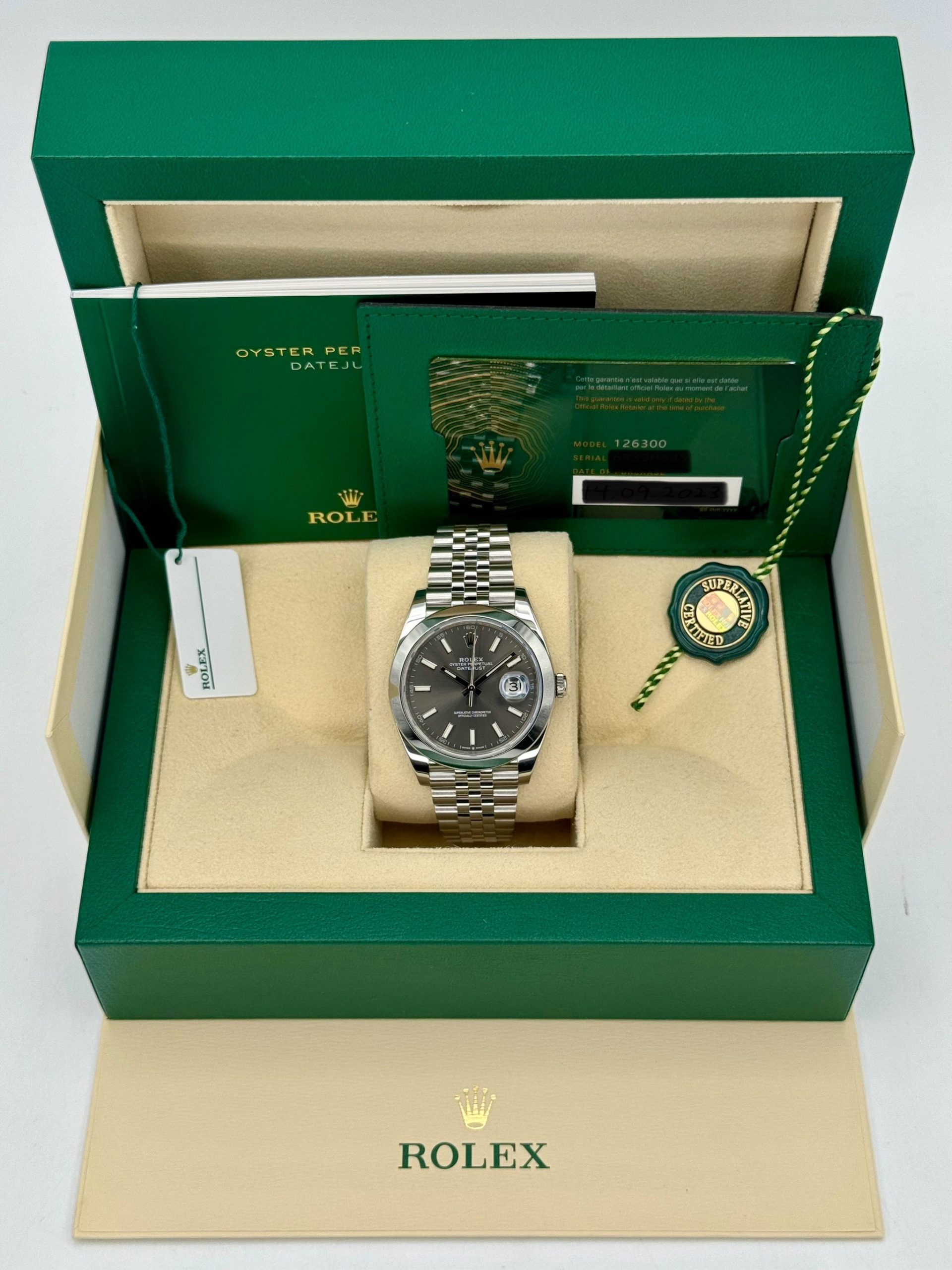 Rolex 2023 Datejust 41mm 126300 Stainless Steel Jubilee Rhodium Dial - Image 11