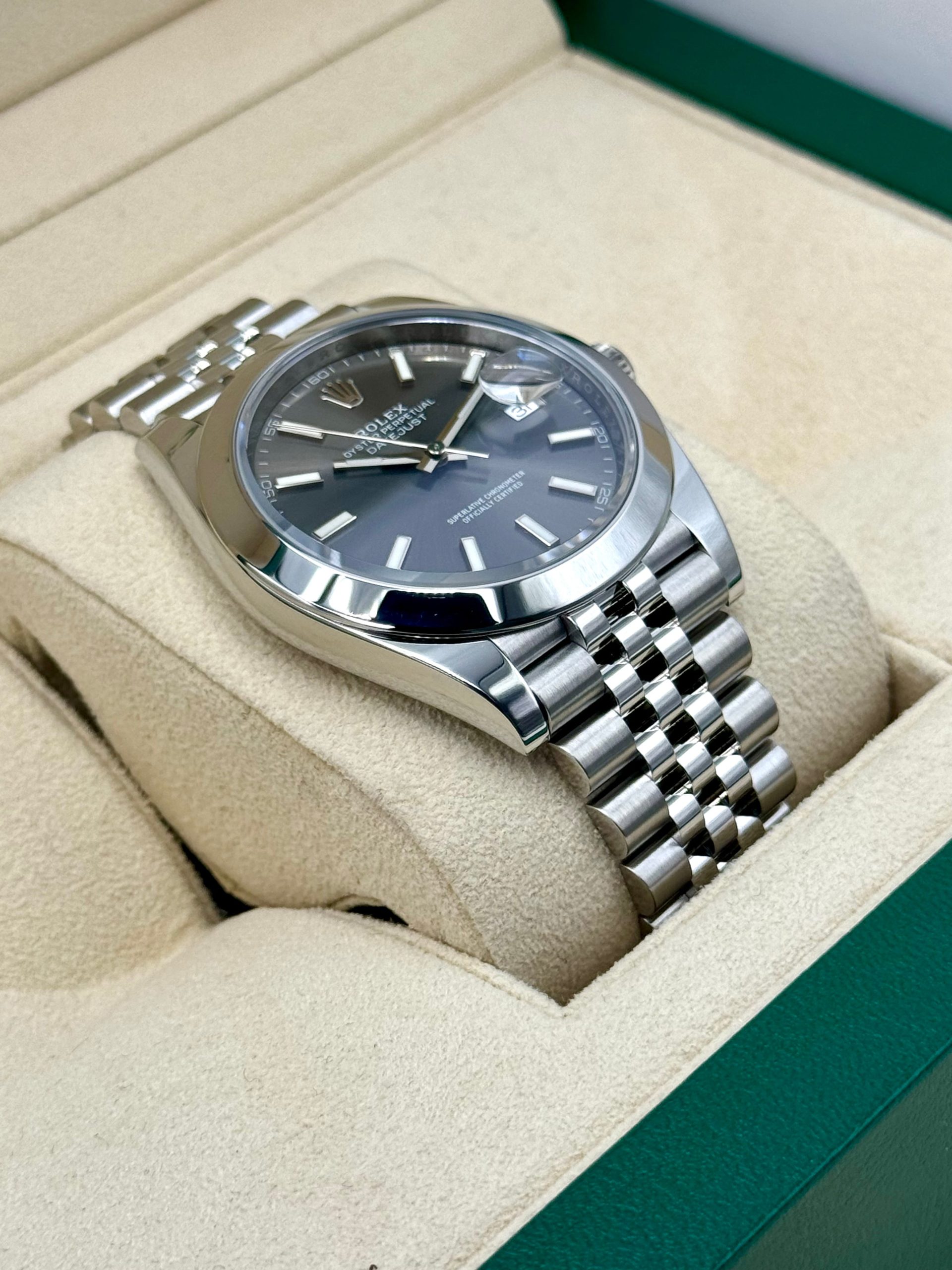 Rolex 2023 Datejust 41mm 126300 Stainless Steel Jubilee Rhodium Dial - Image 6