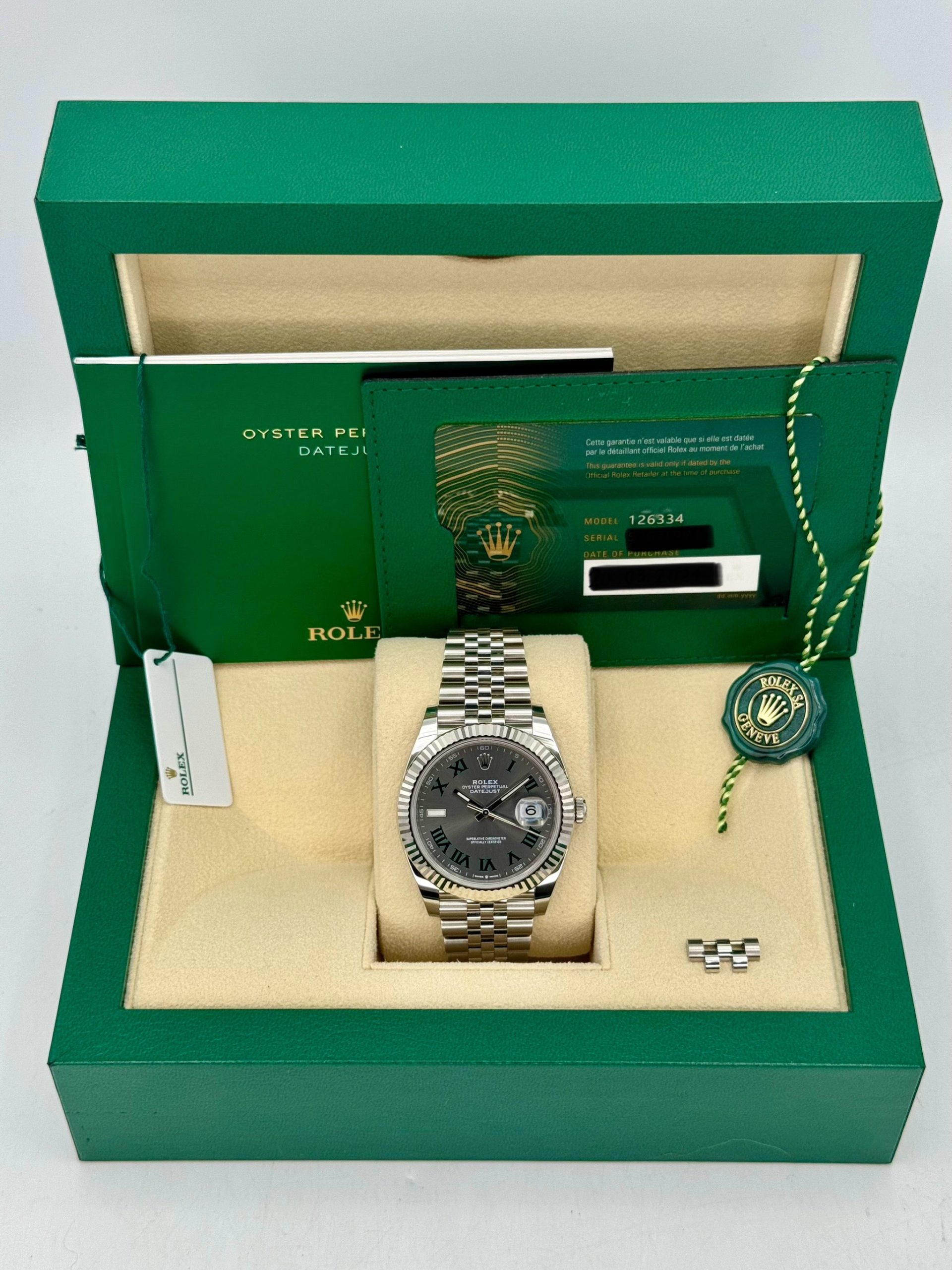 2024 Rolex Datejust 41mm 126334 Jubilee Wimbledon Dial - Image 11