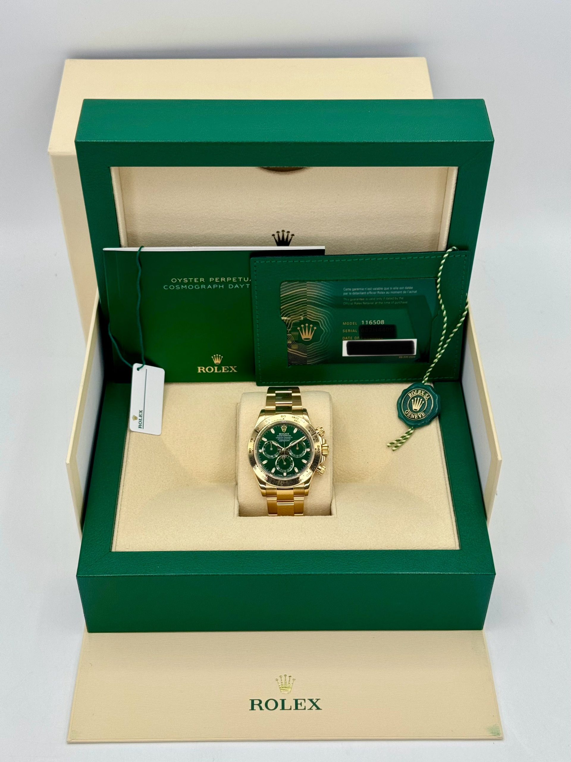 2022 Rolex Daytona "John Mayer" 40mm 116508 Yellow Gold Green Dial - Image 12