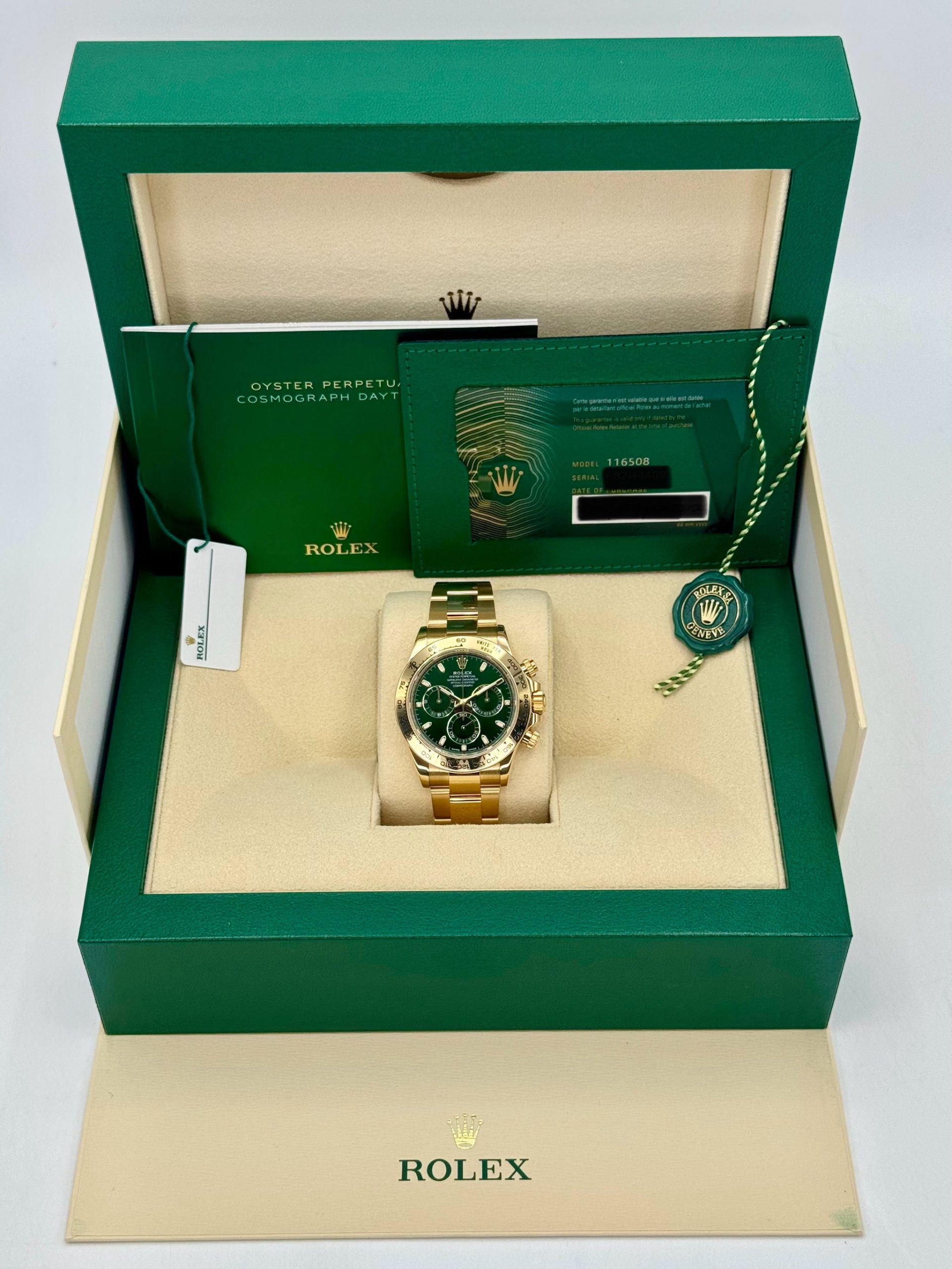 2022 Rolex Daytona "John Mayer" 40mm 116508 Yellow Gold Green Dial - Image 11