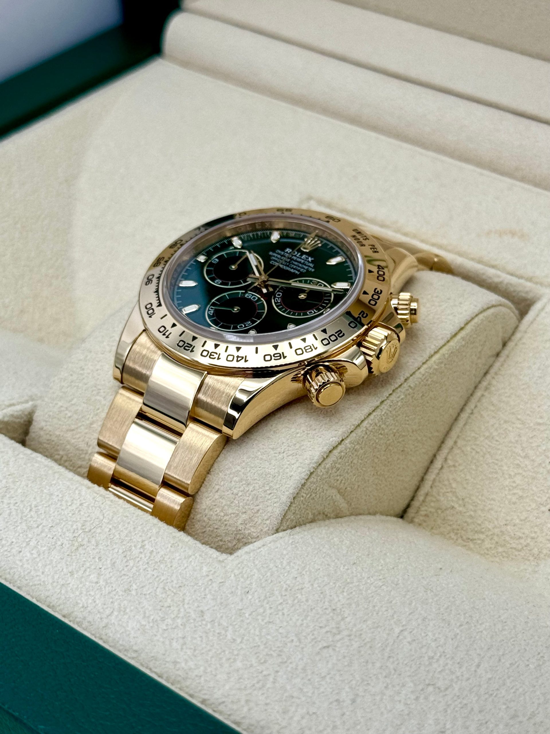 2022 Rolex Daytona "John Mayer" 40mm 116508 Yellow Gold Green Dial - Image 5