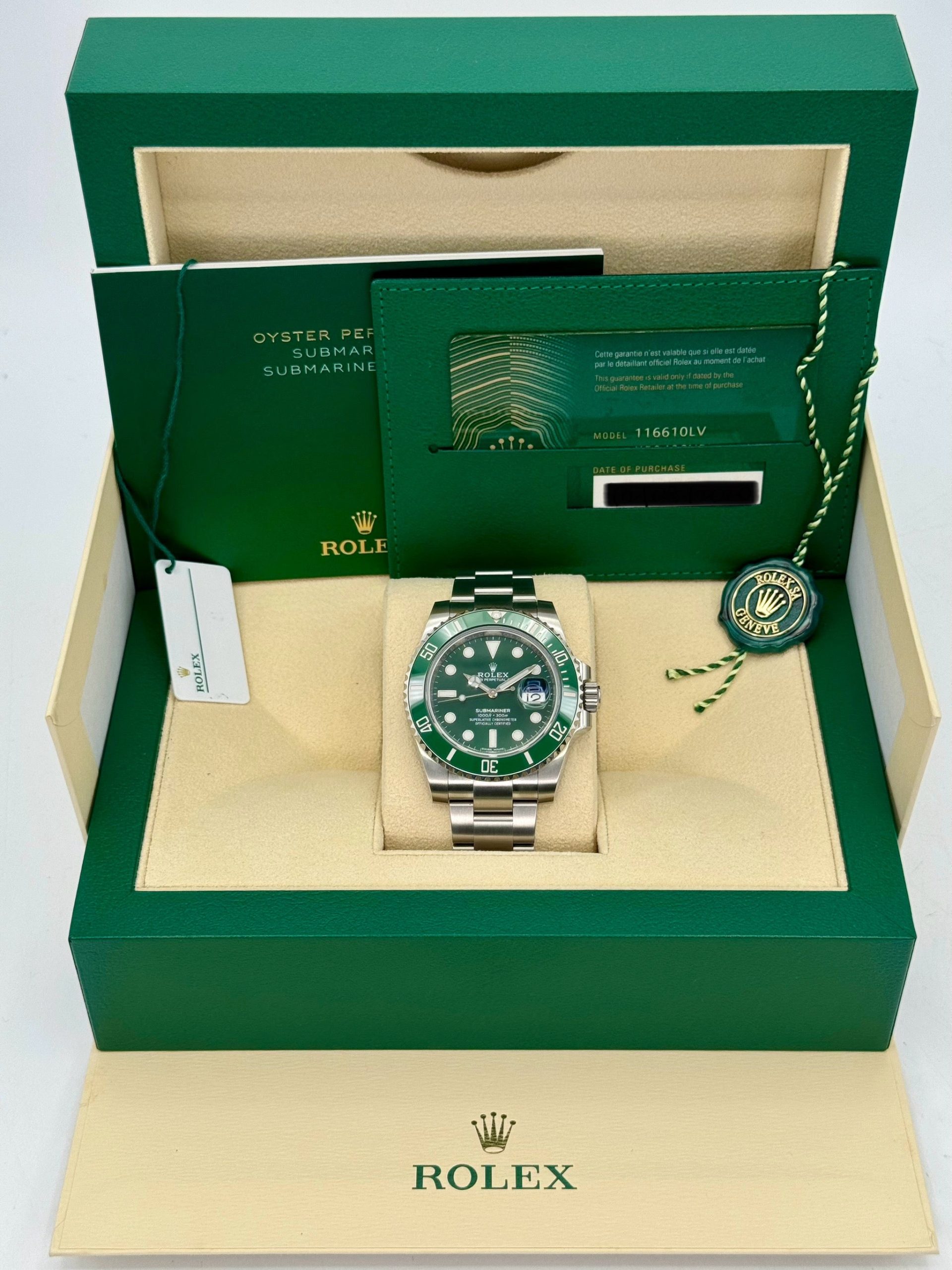 NEW 2020 Rolex Submariner "Hulk" 40mm 116610LV Green Dial - Image 12