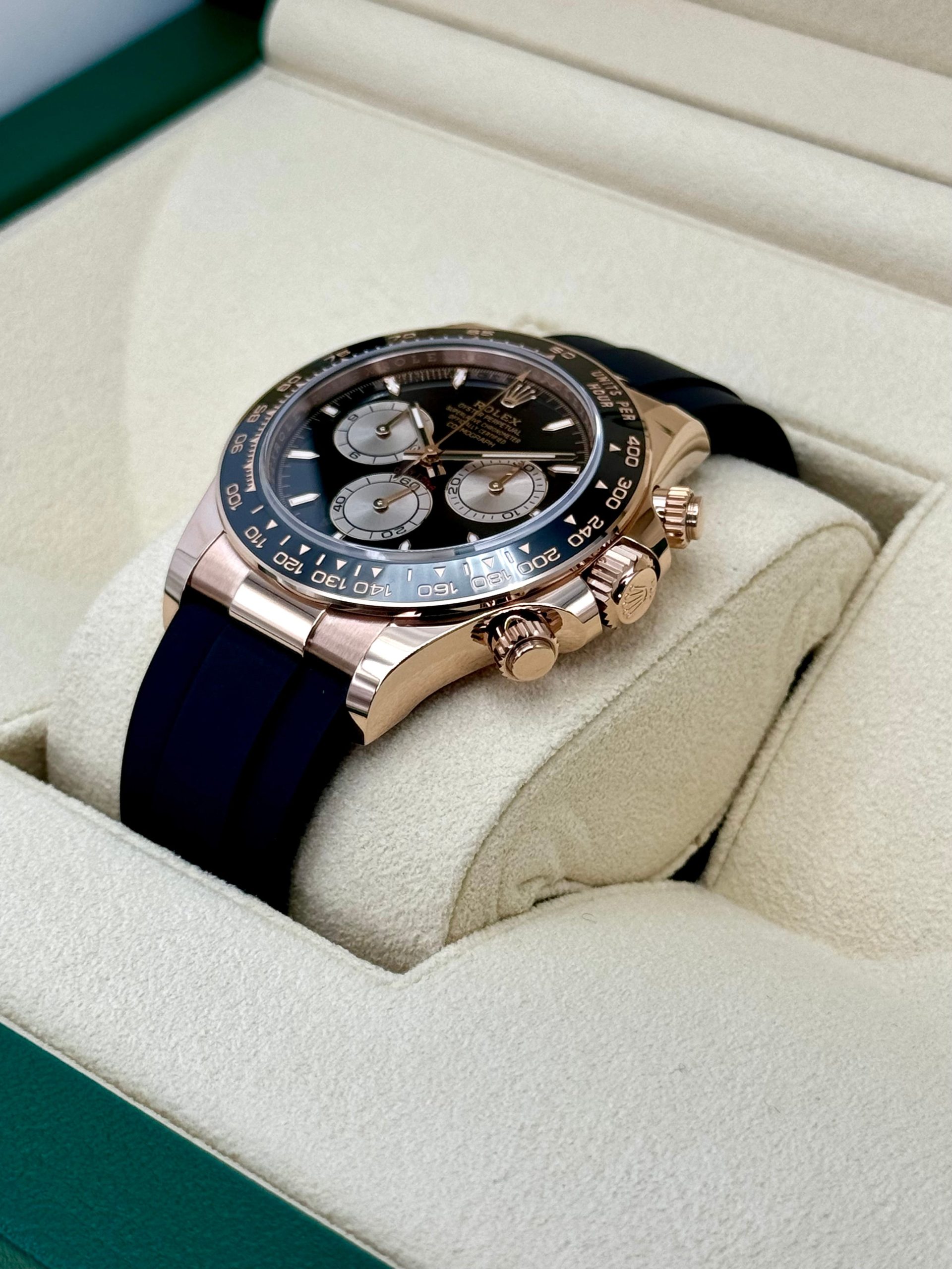 NEW 2025 Rolex Daytona 40mm 126515LN Rose Gold Oysterflex Black Dial - Image 5