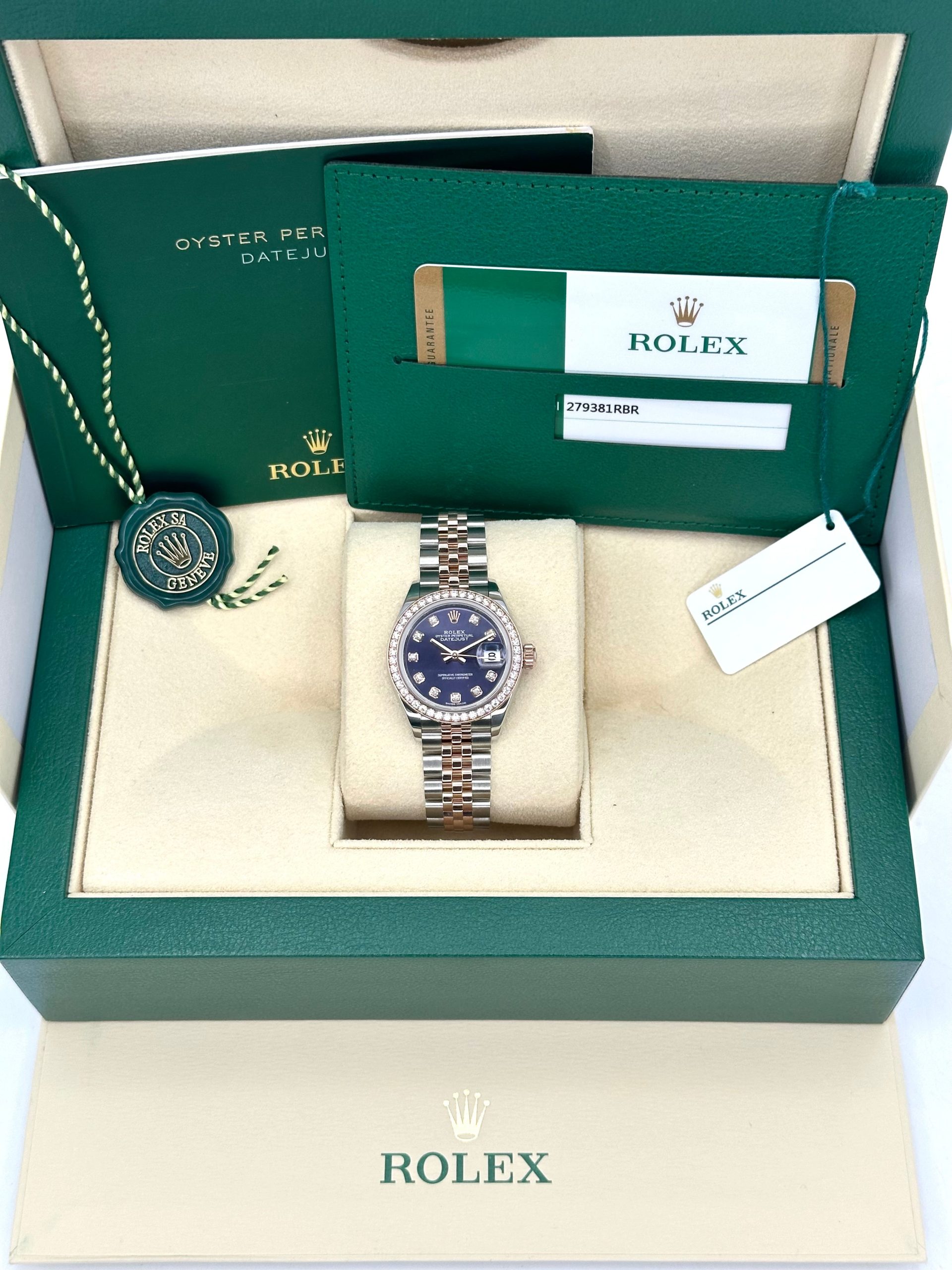 2017 Rolex Lady-Datejust 28mm 279381RBR Two-Tone Purple Diamond Dial - Image 11