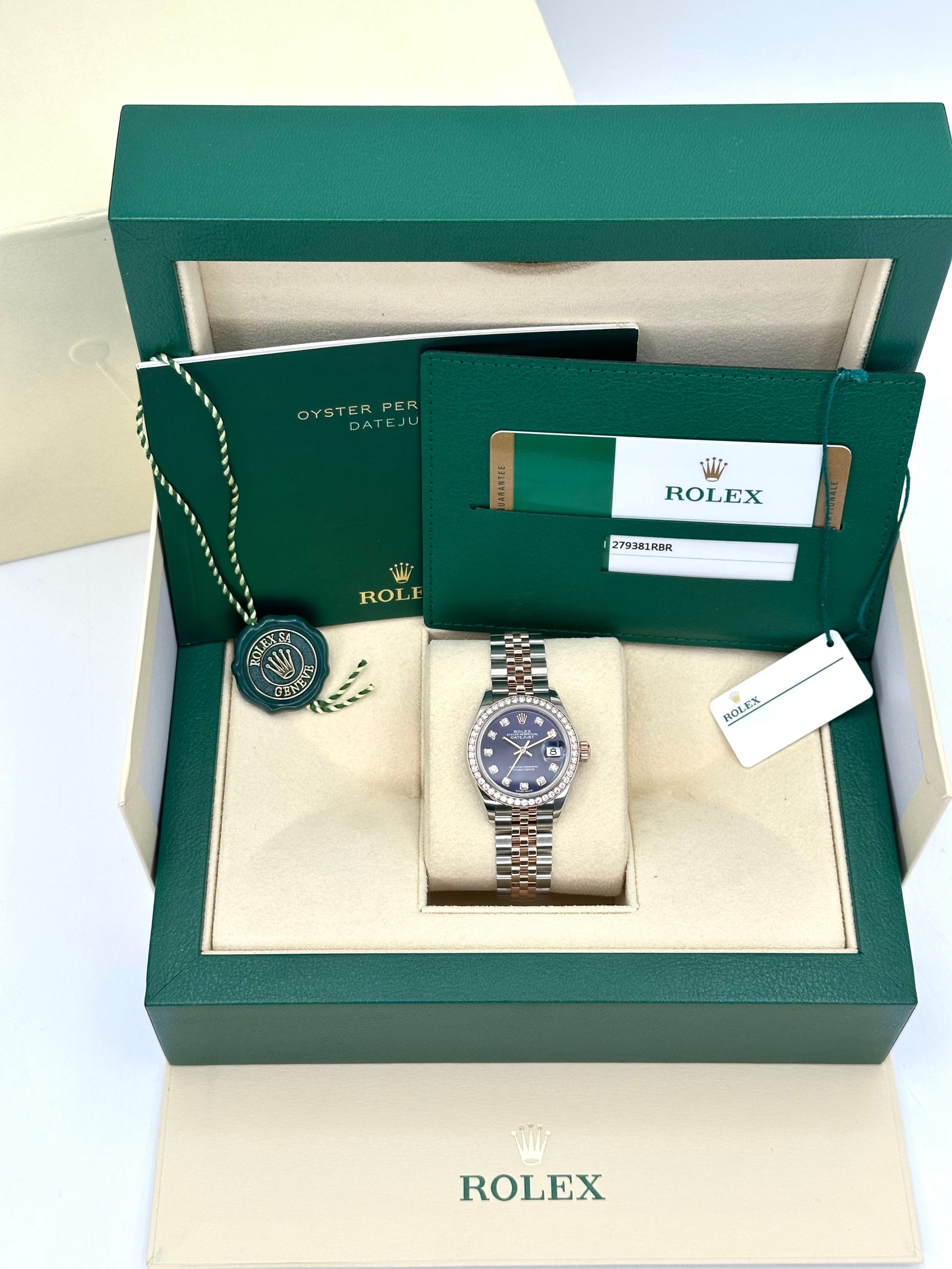 2017 Rolex Lady-Datejust 28mm 279381RBR Two-Tone Purple Diamond Dial - Image 12