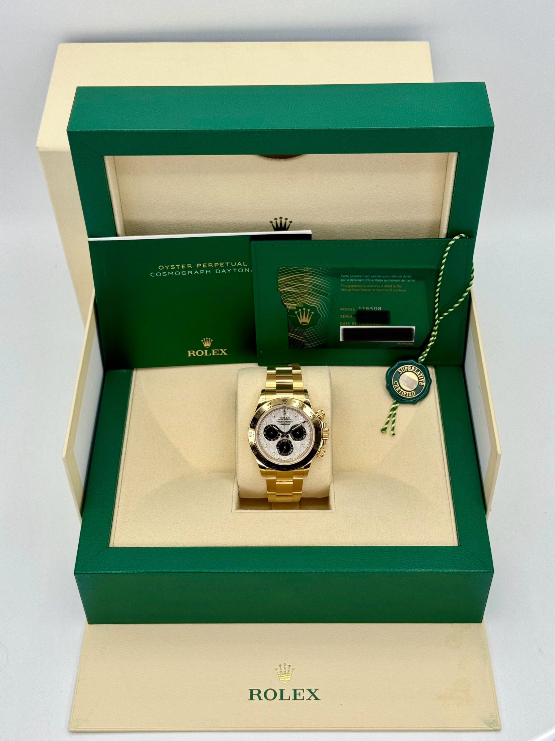 NEW 2023 Rolex Daytona 40mm 116508 Yellow Gold Meteorite Dial - Image 12