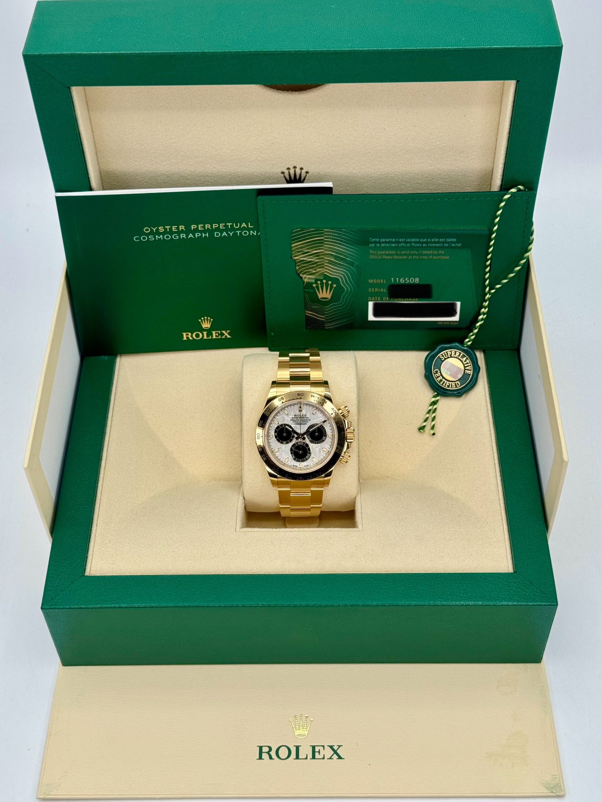 NEW 2023 Rolex Daytona 40mm 116508 Yellow Gold Meteorite Dial - Image 11