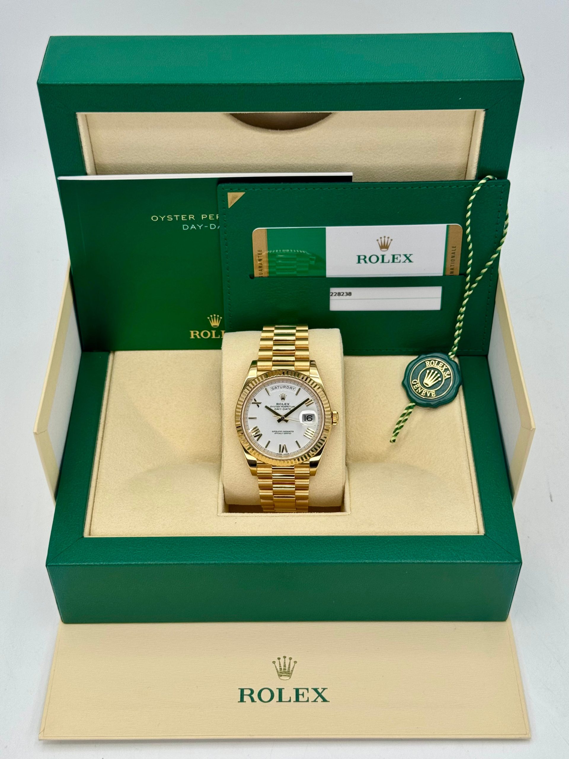 2019 Rolex Day-Date 40mm 228238 Presidential White Dial - Image 11