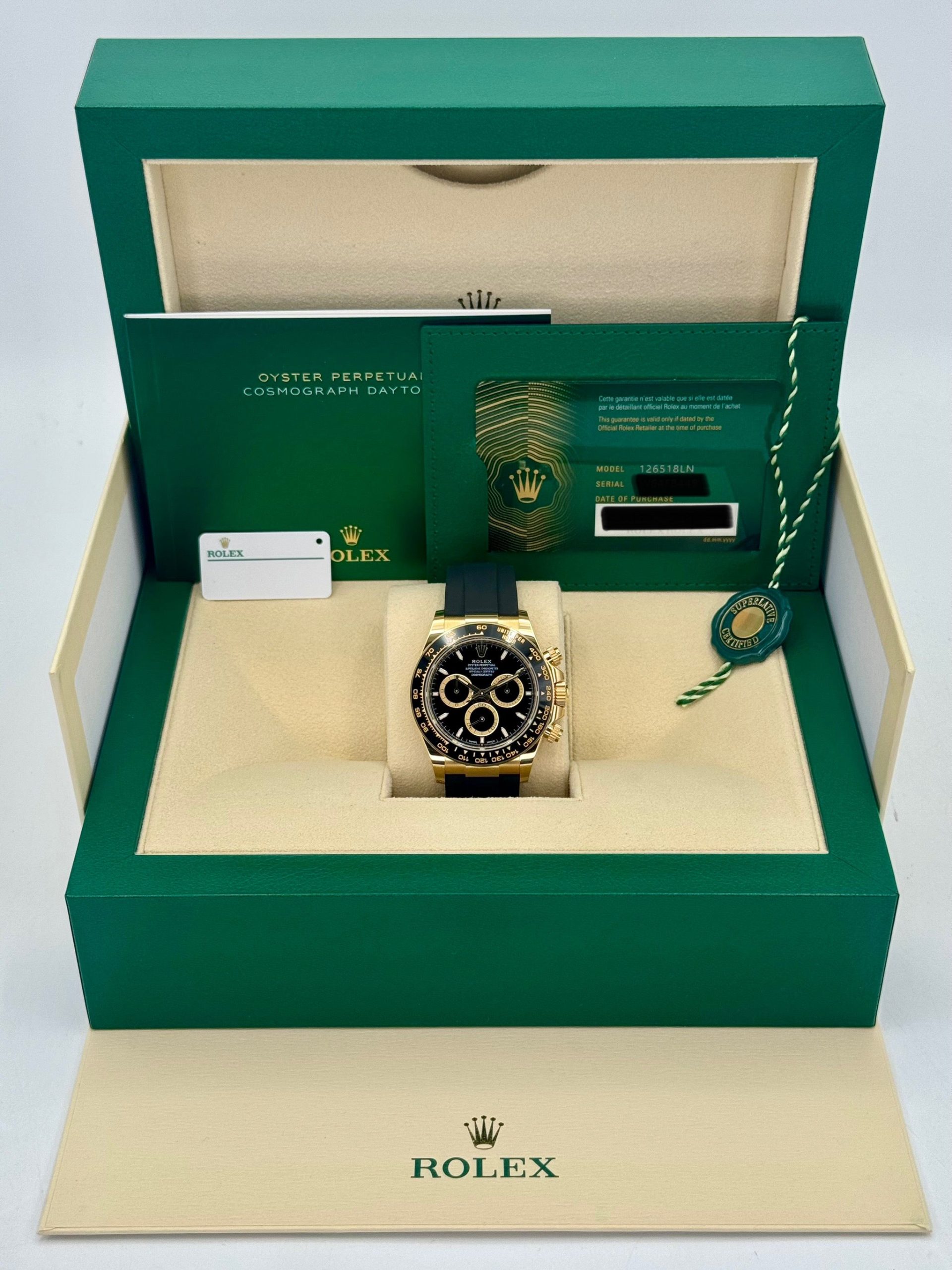 NEW 2024 Rolex Daytona 40mm 126518LN Yellow Gold Oysterflex Black Dial - Image 11