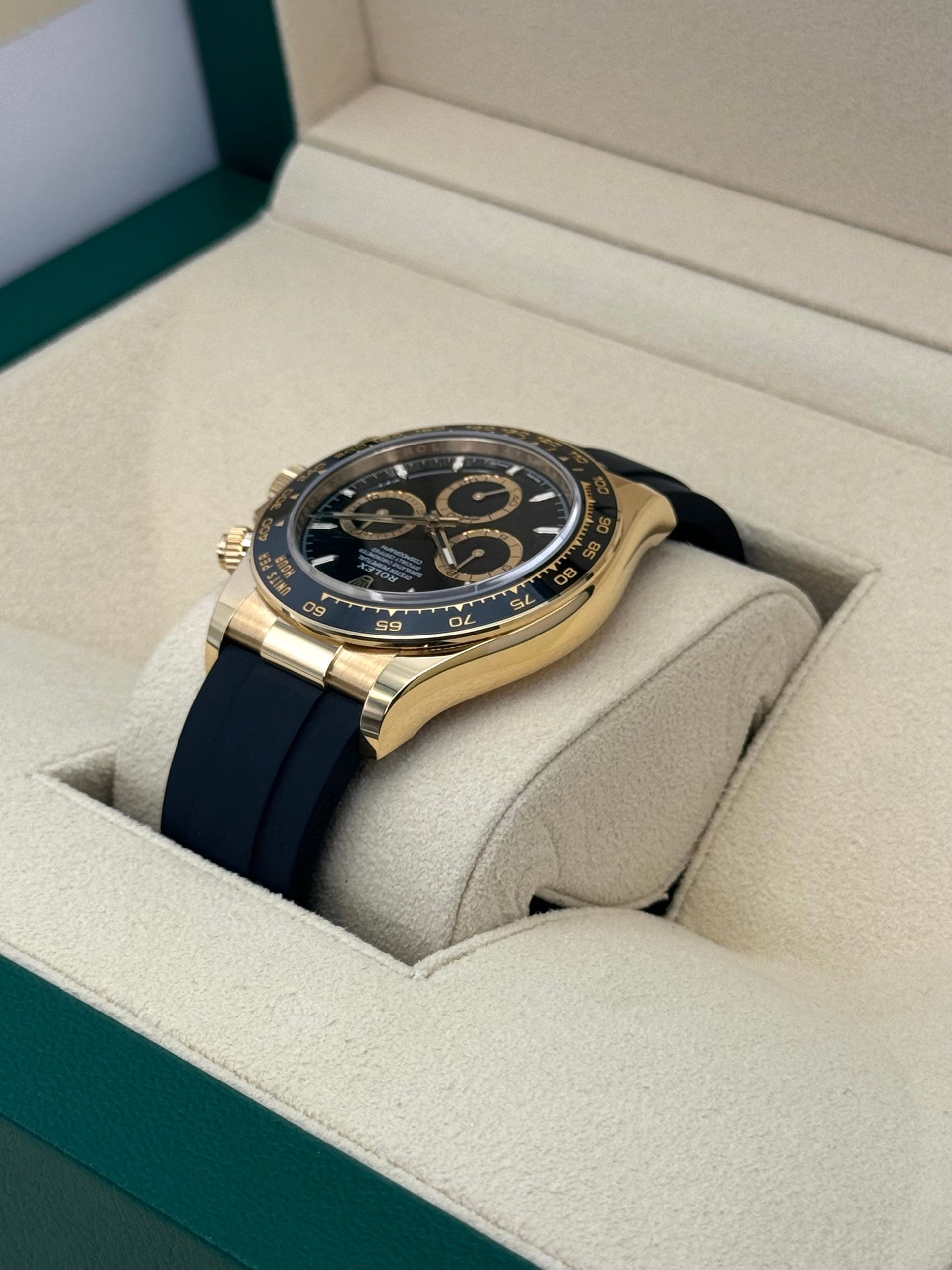 NEW 2024 Rolex Daytona 40mm 126518LN Yellow Gold Oysterflex Black Dial - Image 7