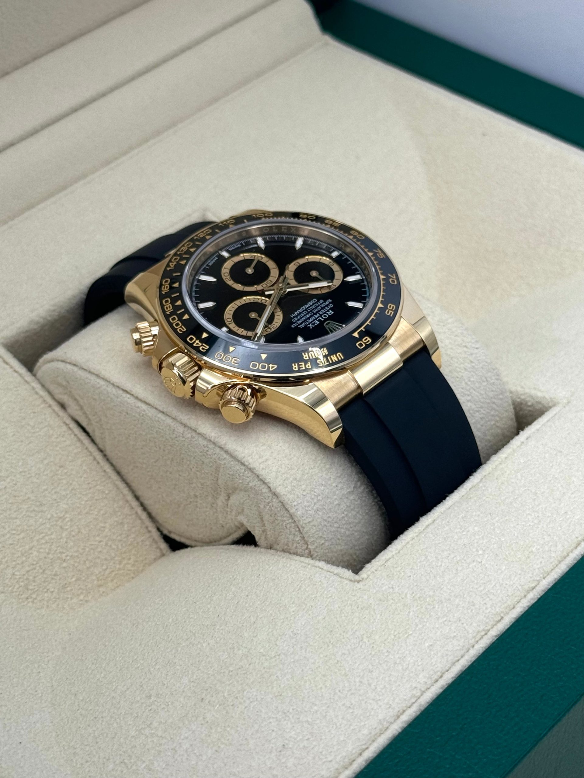 NEW 2024 Rolex Daytona 40mm 126518LN Yellow Gold Oysterflex Black Dial - Image 8