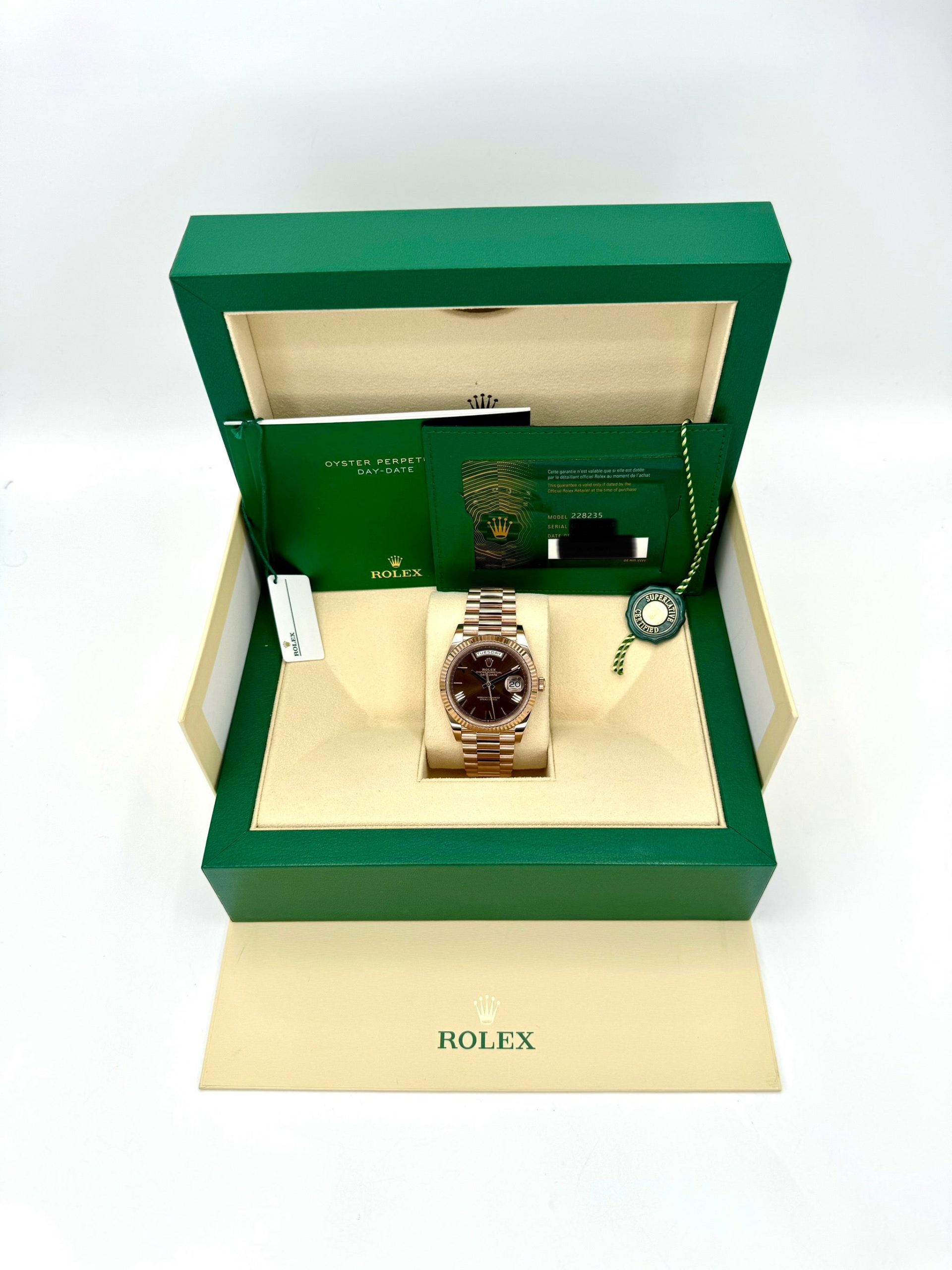 2024 Rolex Day-Date 40mm 228235 Rose Gold Chocolate Dial - Image 9