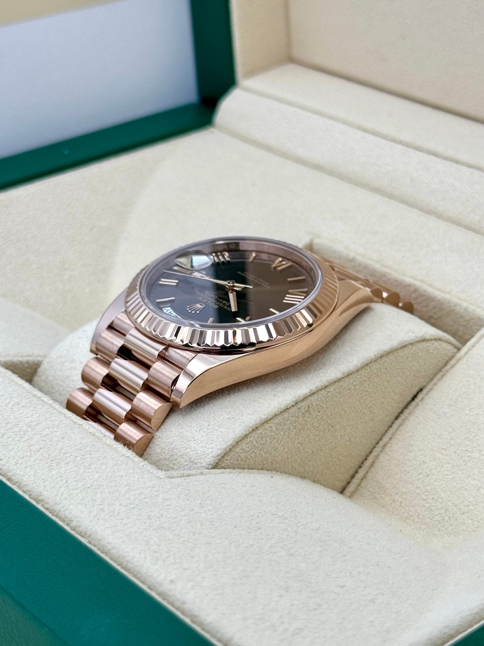 2024 Rolex Day-Date 40mm 228235 Rose Gold Chocolate Dial - Image 7
