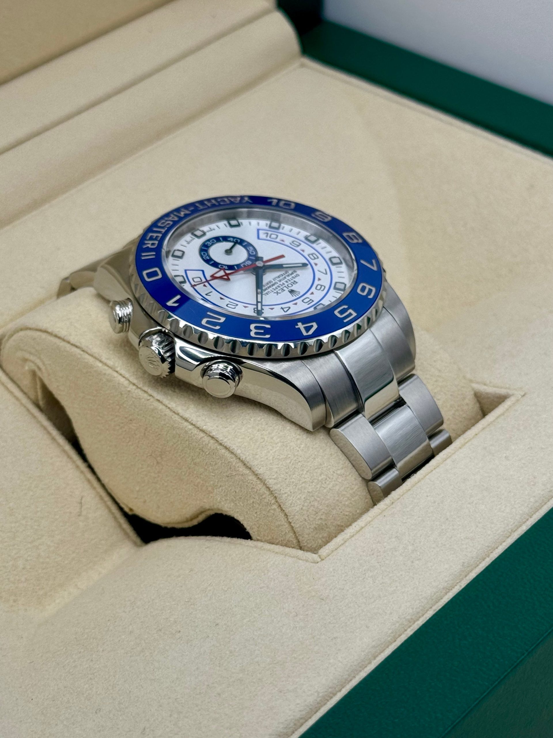 2016 Rolex Yacht-Master II 44mm 116680 Stainless Steel White Dial - Image 8