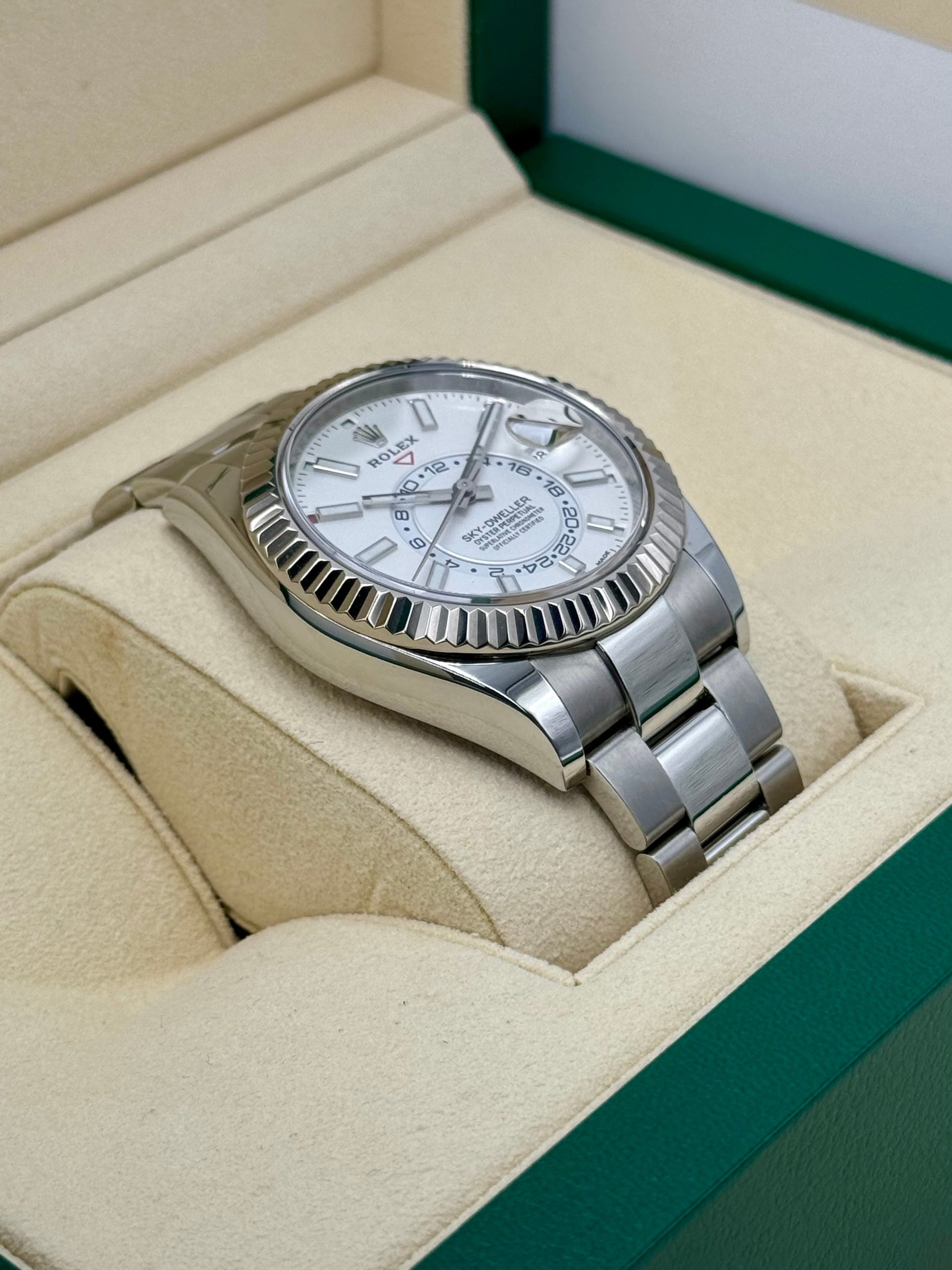 2023 Rolex Sky-Dweller 42mm 326934 Stainless Steel Oyster White Dial - Image 6