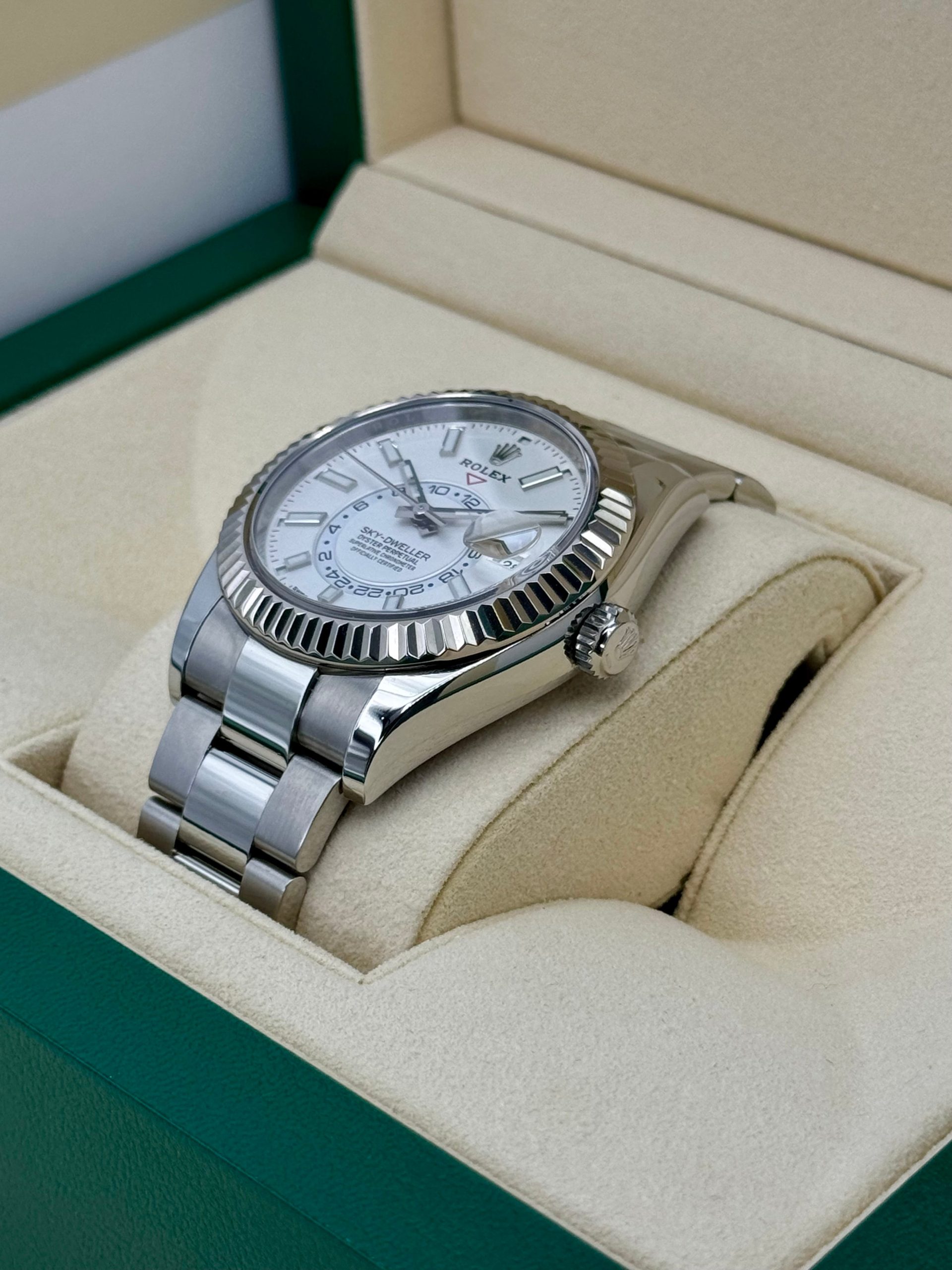 2023 Rolex Sky-Dweller 42mm 326934 Stainless Steel Oyster White Dial - Image 5