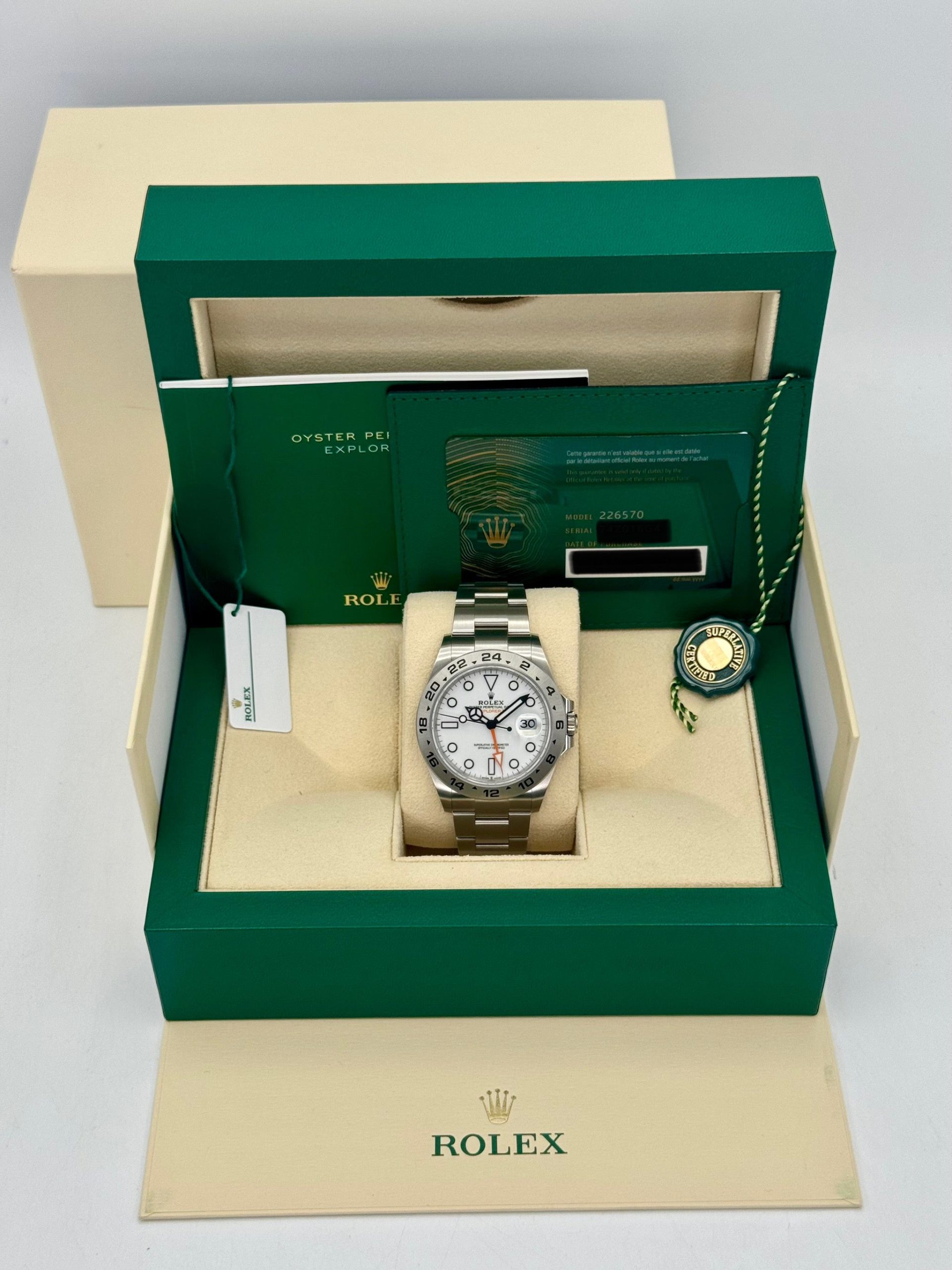 2024 Rolex Explorer II 42mm 226570 Stainless Steel Polar White Dial - Image 12