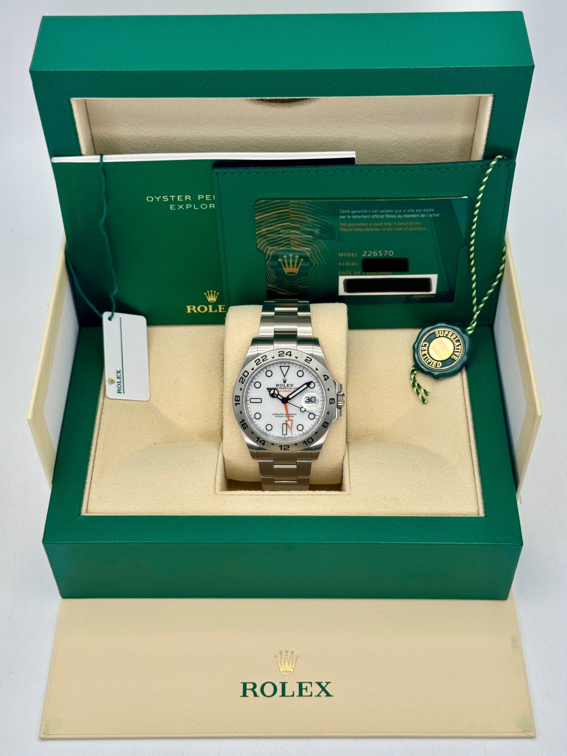 2024 Rolex Explorer II 42mm 226570 Stainless Steel Polar White Dial - Image 11